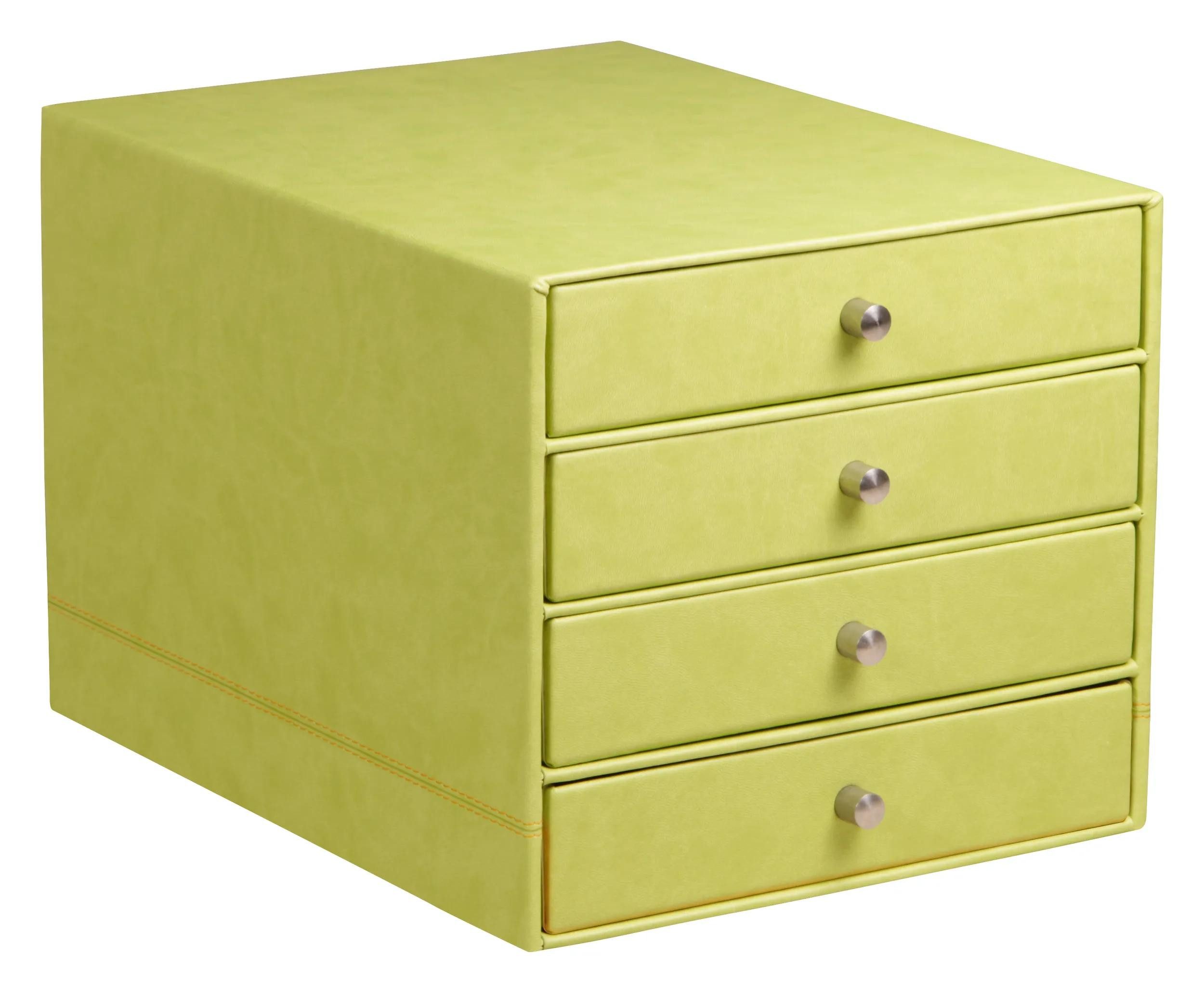 EXACOMPTA Notizheft Schubladenbox mit 4 Laden Kunstleder 24,8x32,7x22,8cm Anisgrün 318866C, Rhodia, Blöcke, Hefte und Ноутбуки
