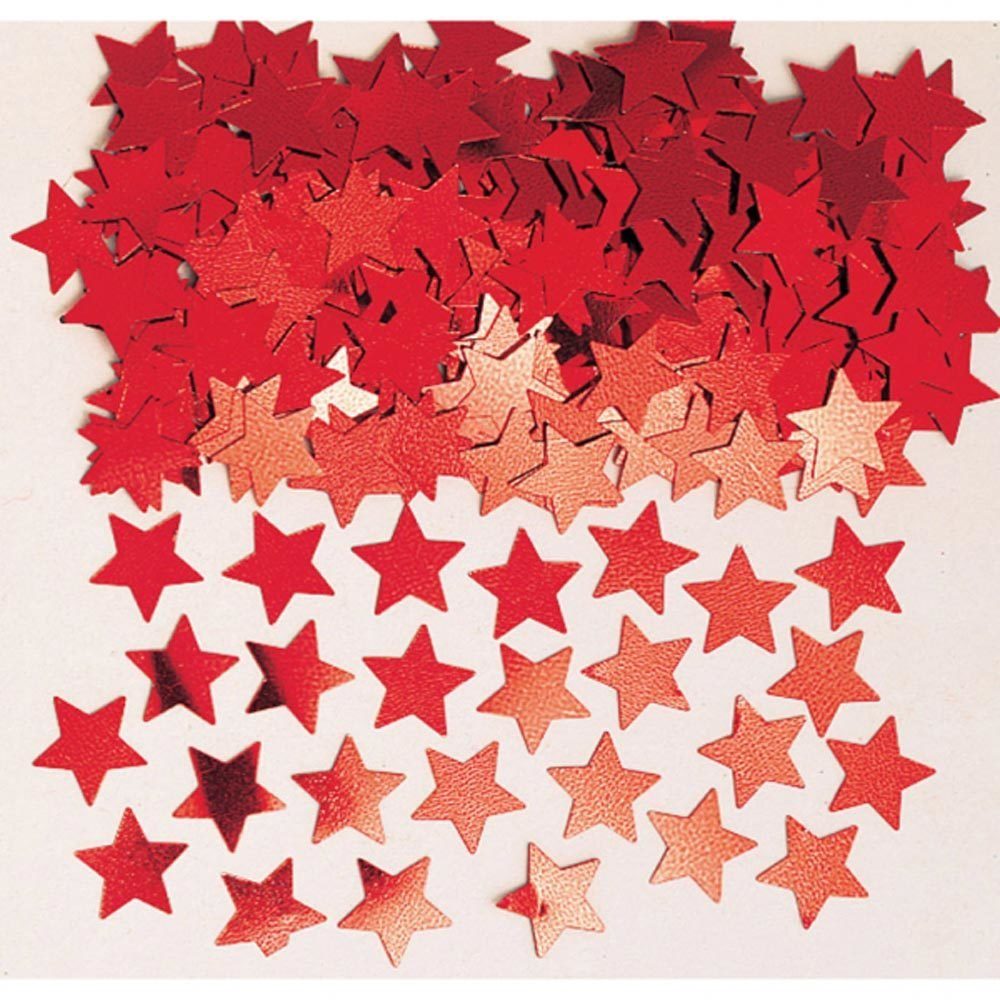 Amscan Christbaumschmuck Amscan 'Stardust' - Konfetti Rote Sterne 14 Folie
