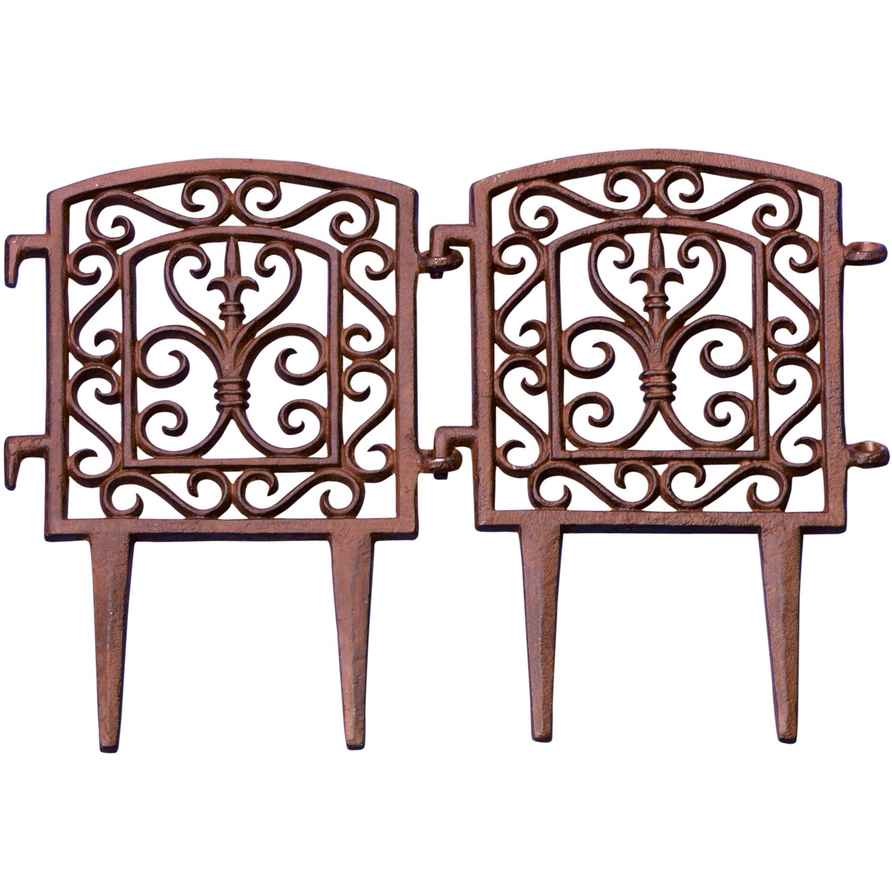 Dekowunder Beetbegrenzung Elegante Grenzen setzen: Gusseisener Beetzaun für Ihren Garten, Beetzaun