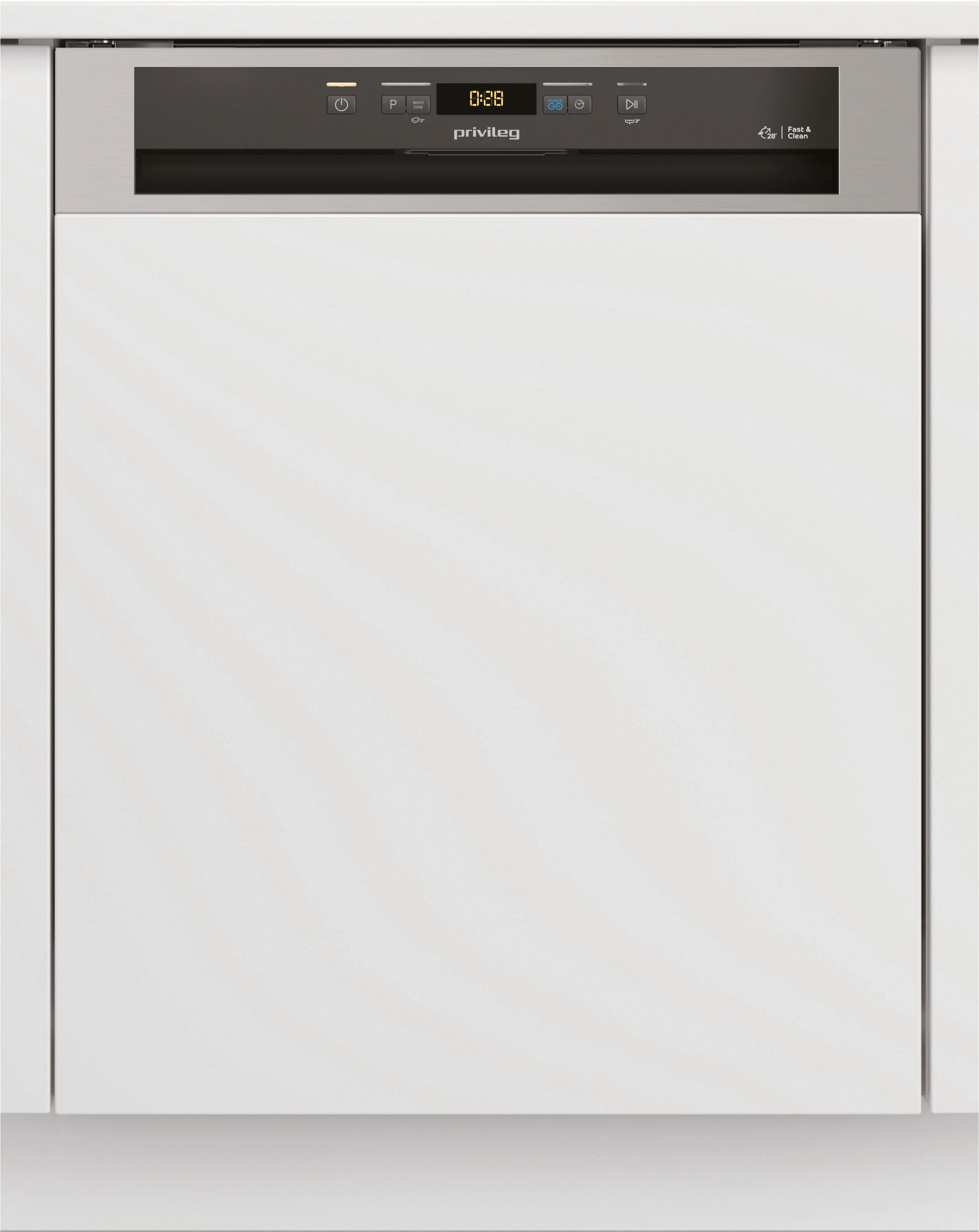 Privileg teilintegrierbarer Geschirrspüler P0B ECO D541 X, 14 Maßgedecke, 14 Maßgedecke, Fast&Clean 28’ – effektive Reinigung in 28 Minuten