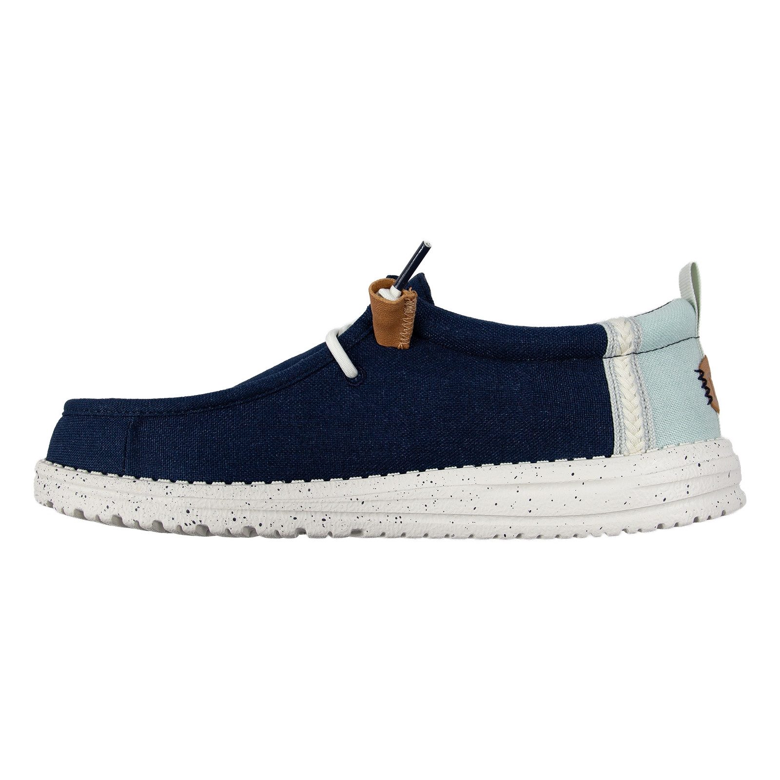 Hey Dude Wally Craft Linen Slip-On Sneaker mit Ziernähten