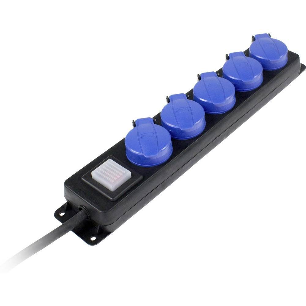 as Schwabe 5fach-Steckdosenleiste Schalter IP44 1.5m mit Steckdosenleiste