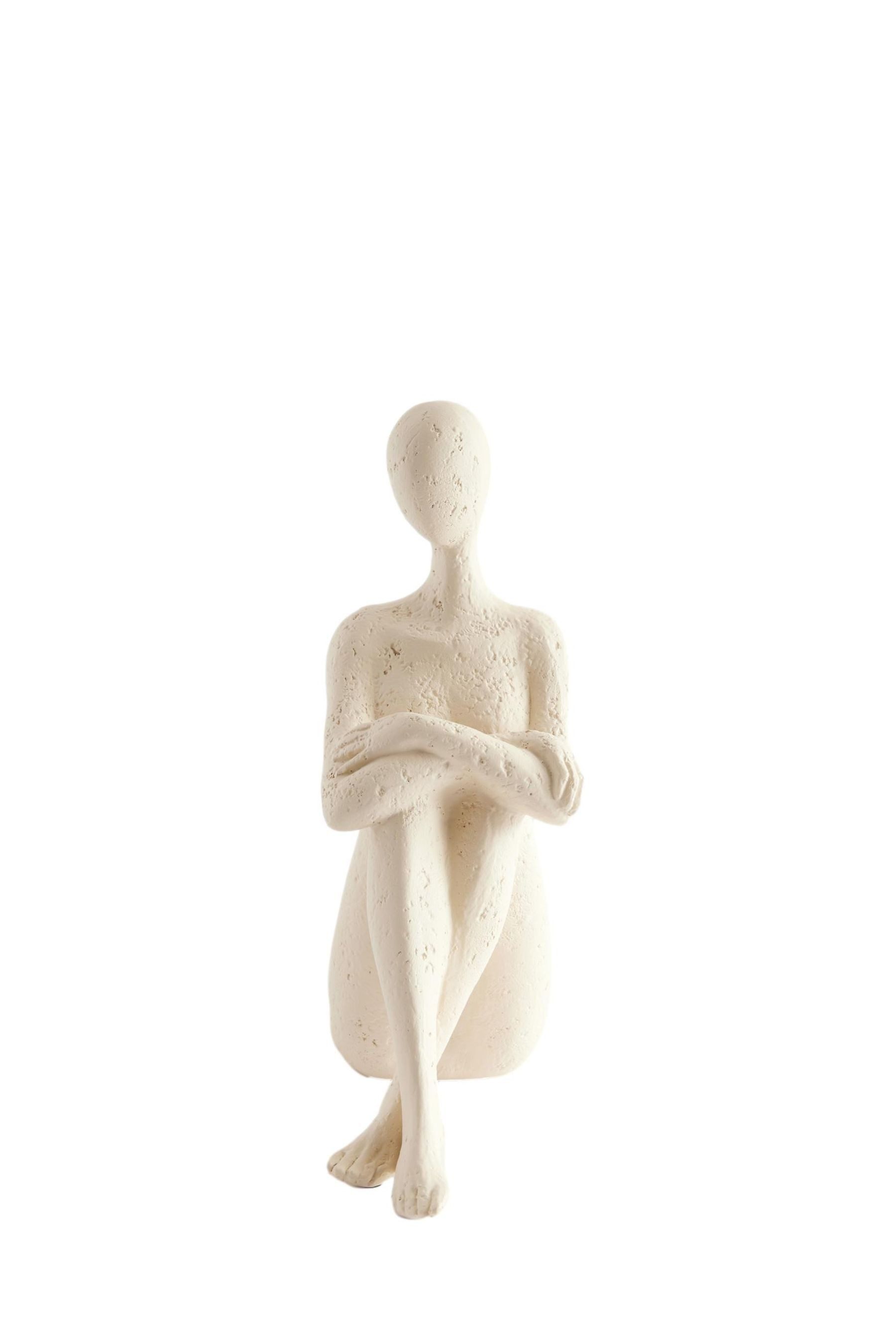 Dekofigur Großes sitzendes Figurenornament im Scandi-Stil