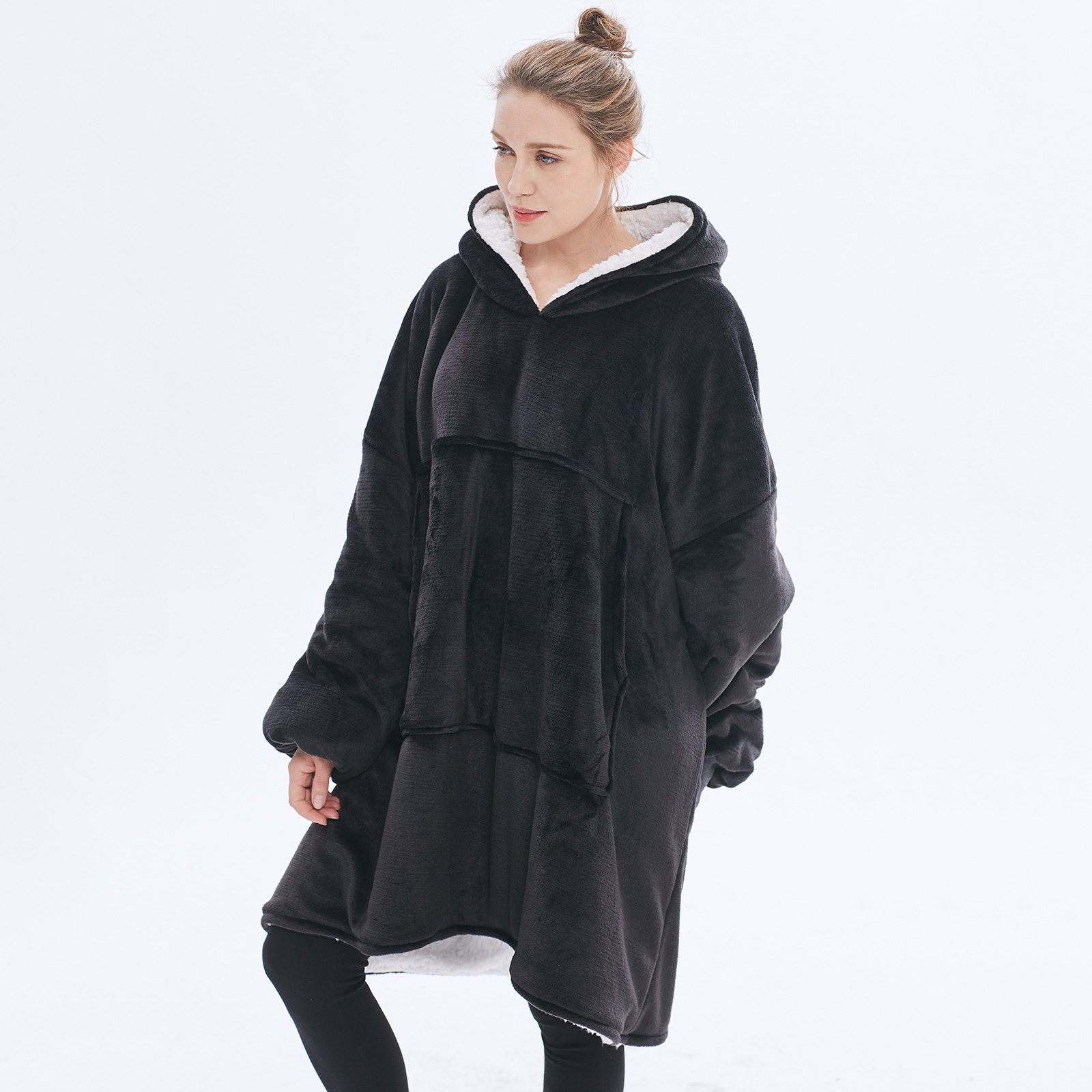 Wohndecke Kuschelpullover Tragbare Decke,Hoodie Decke mit günstig online kaufen