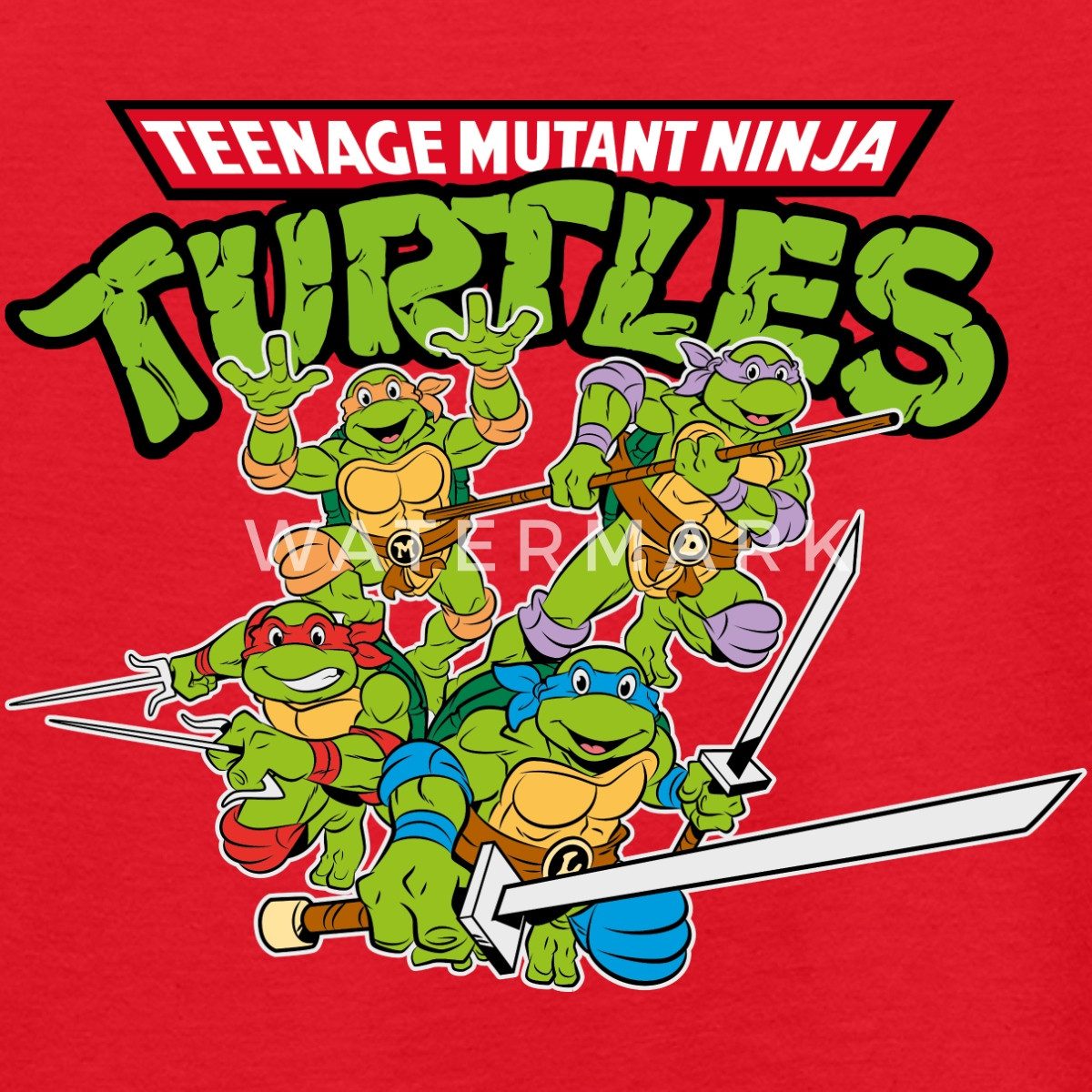 Spreadshirt T-Shirt Teenage Mutant Ninja Turtles Logo Kinder T-Shirt (1-tlg)