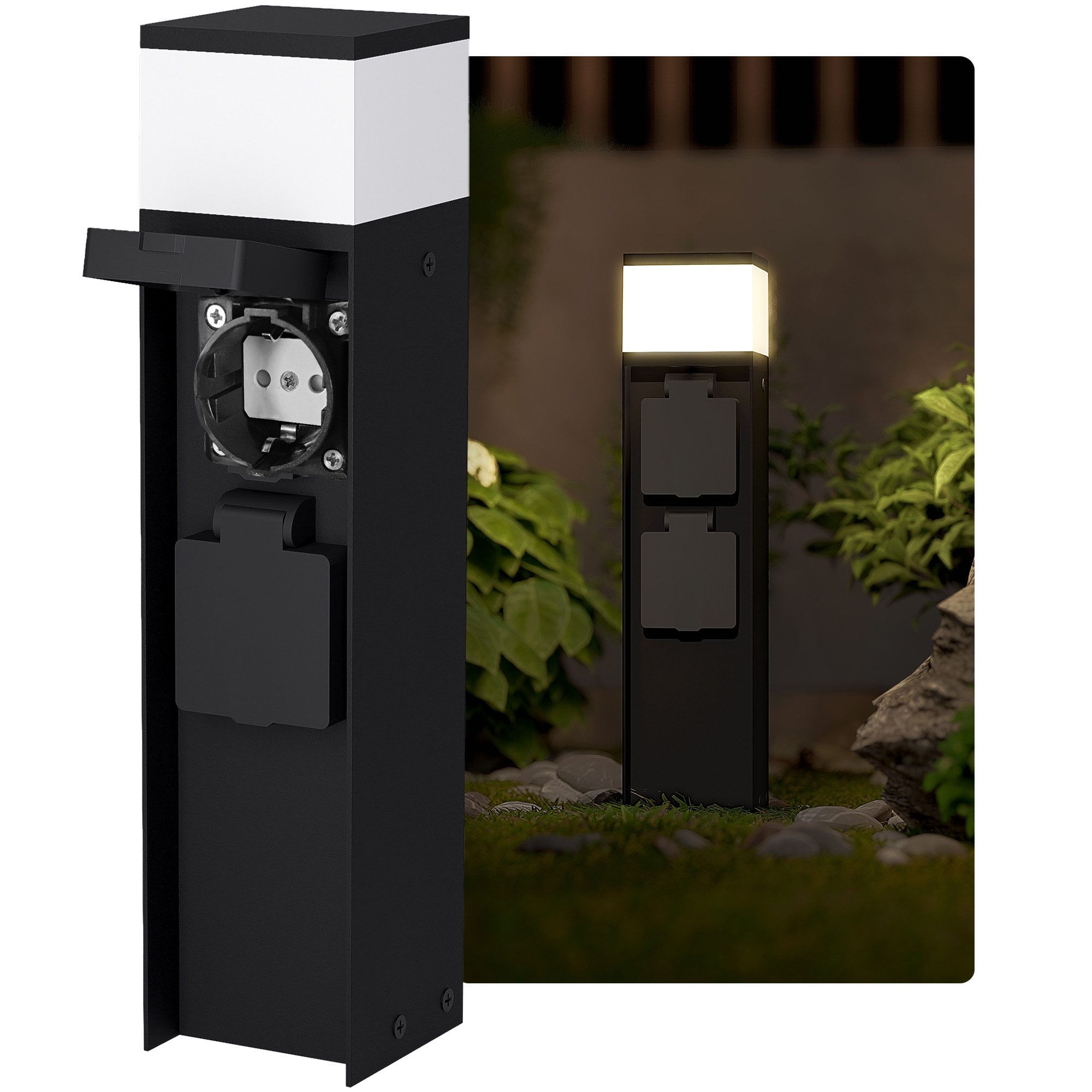 SSC-LUXon LED Gartenstrahler Pollerleuchte ZAVO schwarz günstig online kaufen