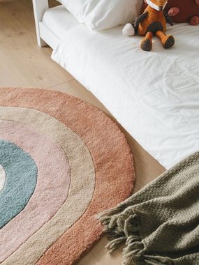 Kinderteppich Rainbow, benuta, Sonderform, Höhe: 6 mm, Kunstfaser, Berber, Ethno-Style, Wohnzimmer