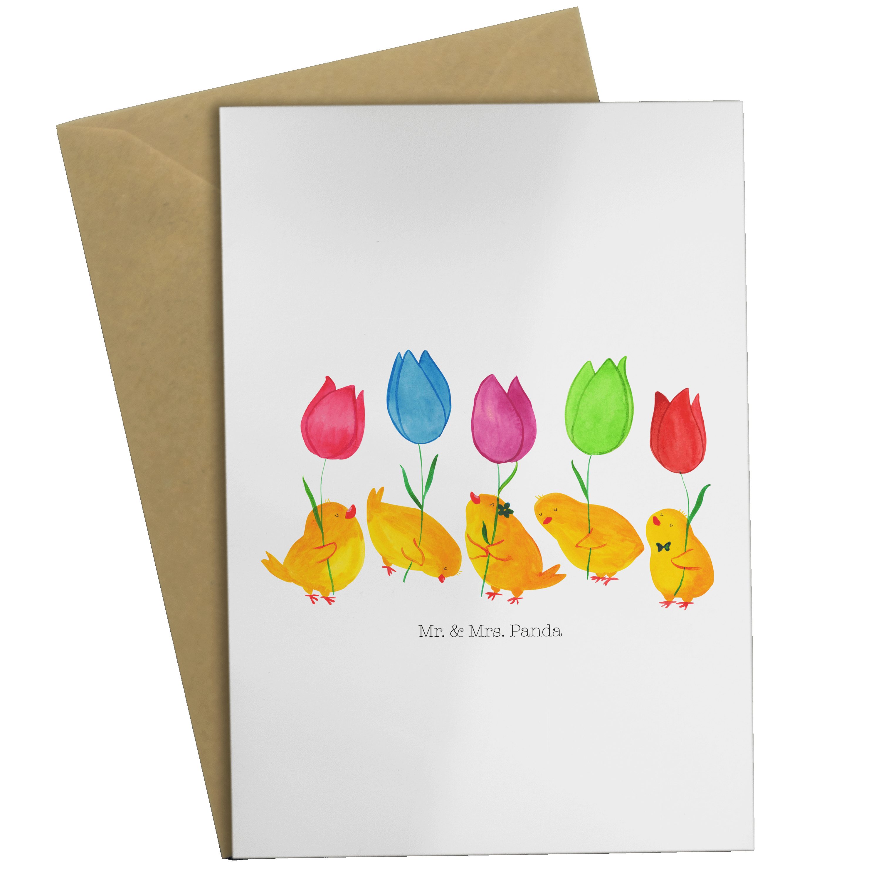 & Weiß Küken Mr. - Ostern, Geschenk, Panda - zu Mrs. Parade Geschenk Grußkarte Geburtstagskarte