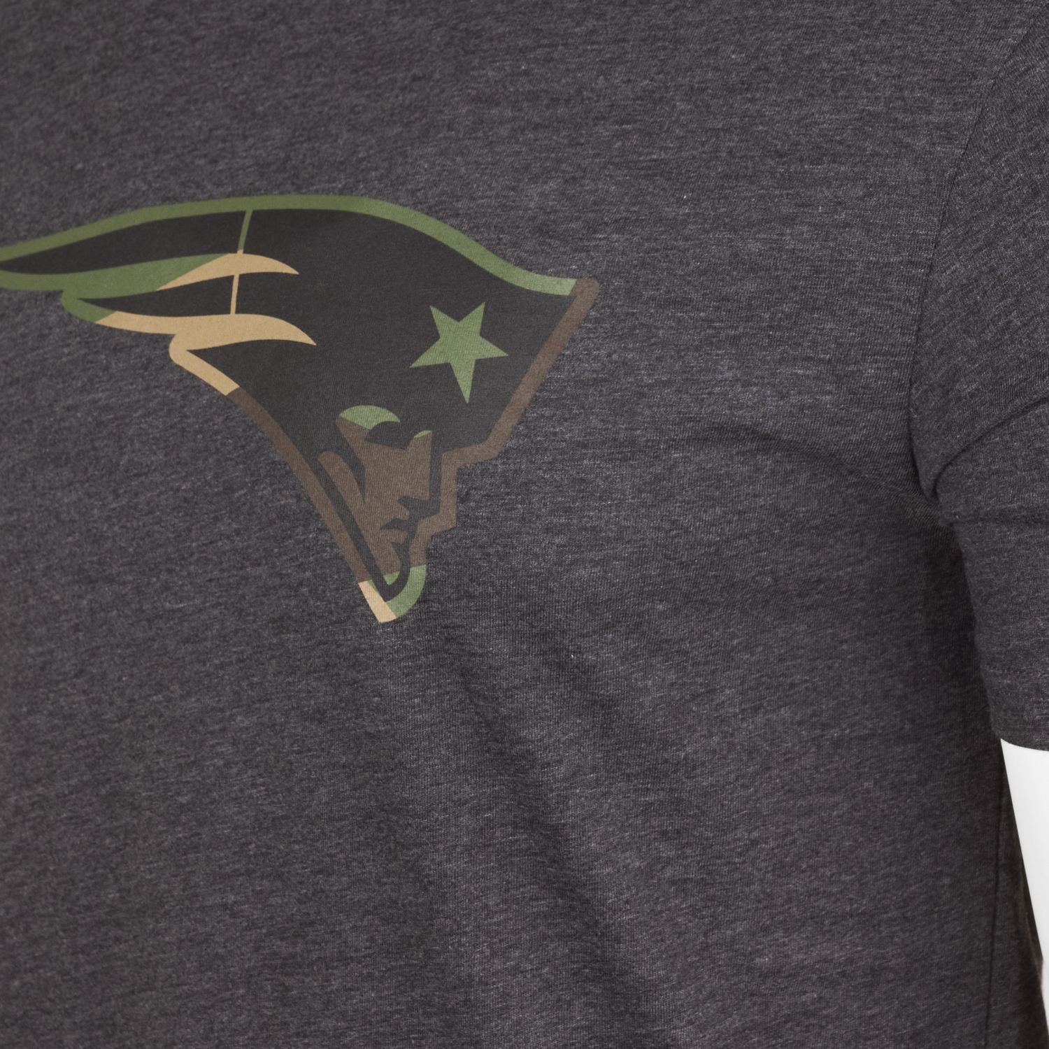 Patriots Logo Print-Shirt charcoal Era New New England Team NFL