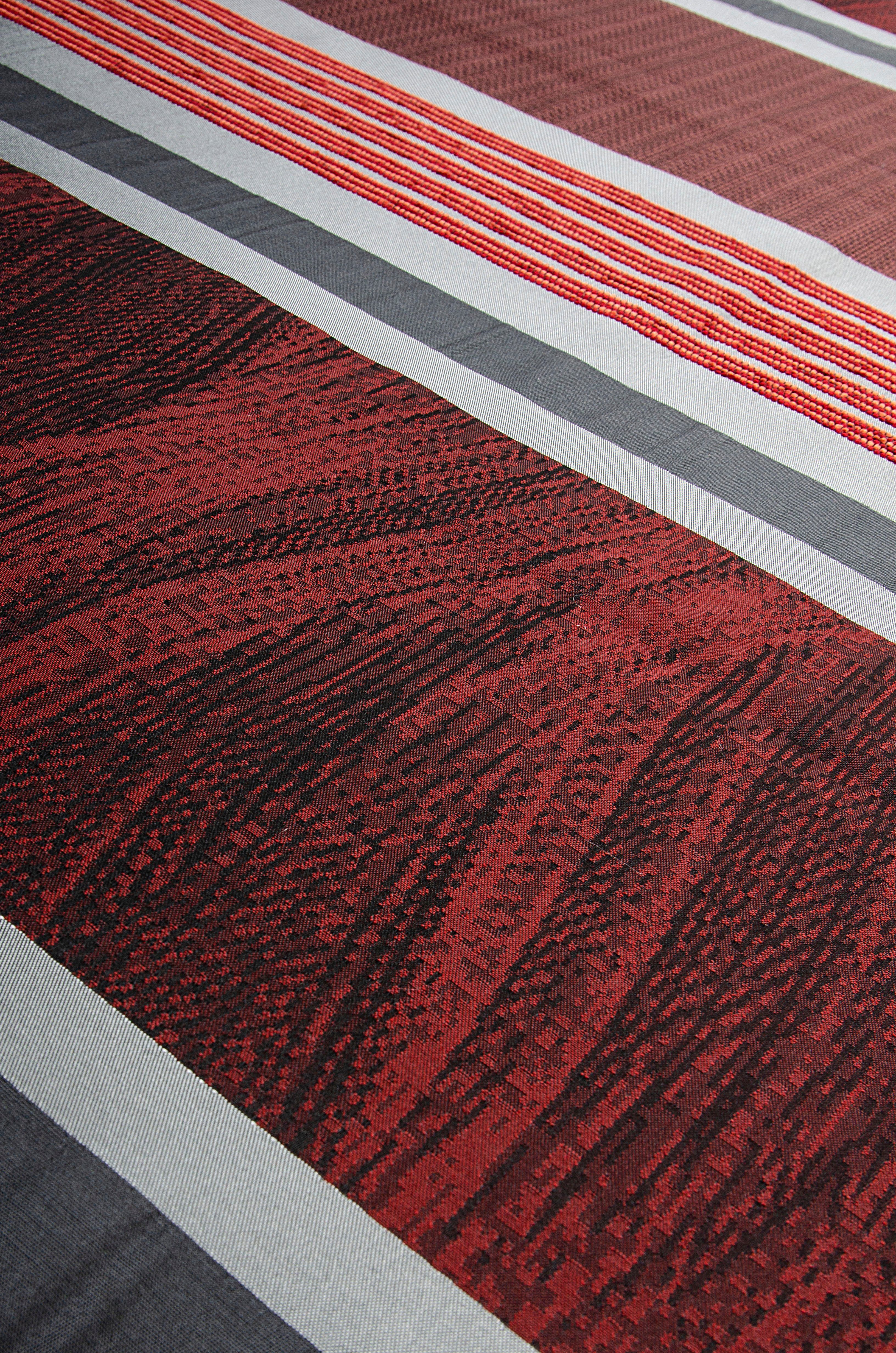 Vorhang Timon, Neutex for Multifunktionsband rot/schwarz (1 Jacquardmusterung you!, raffinierte blickdicht, St), Jacquard