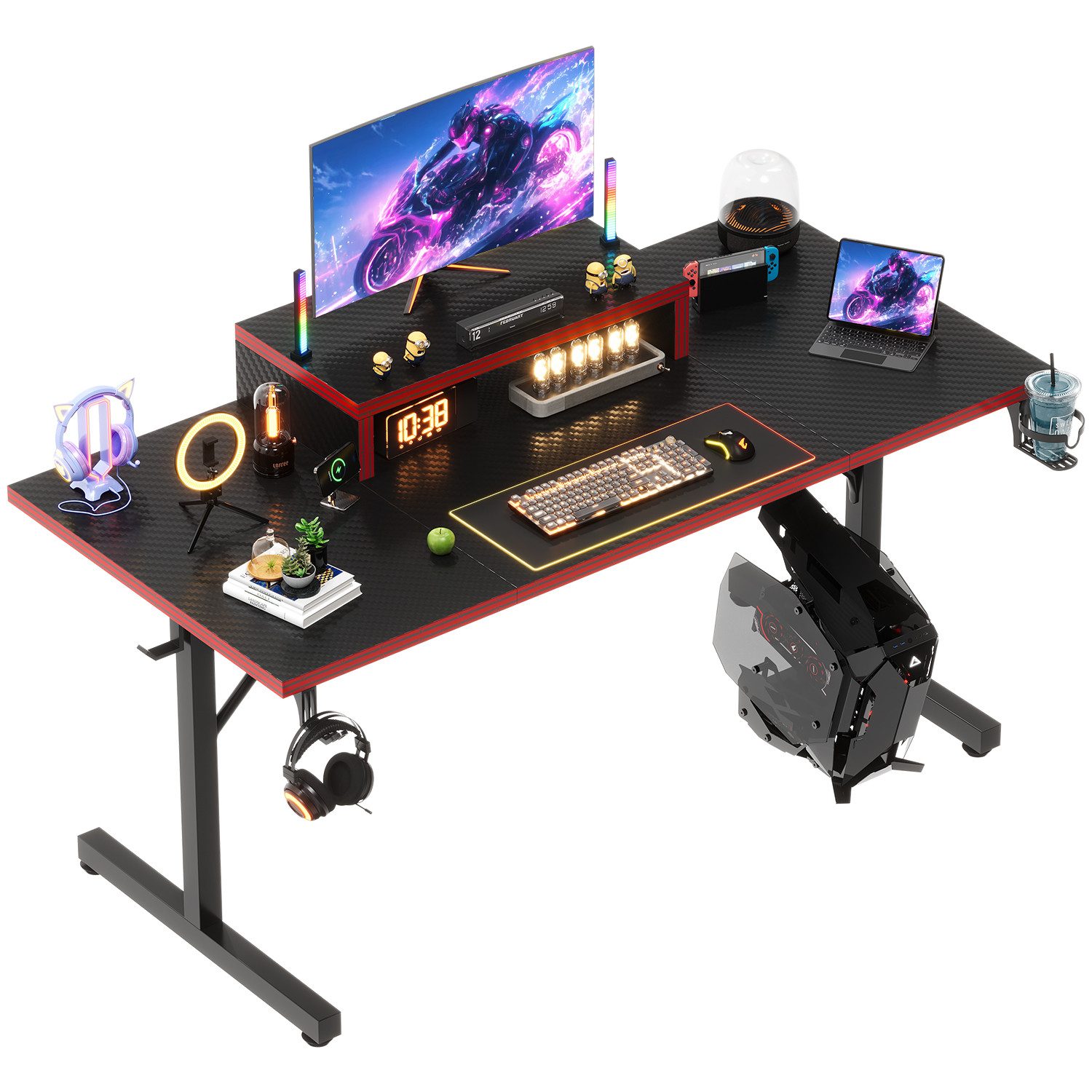 HOMALL Gamingtisch Computertisch aus Kohlefaseroberfläche mit günstig online kaufen
