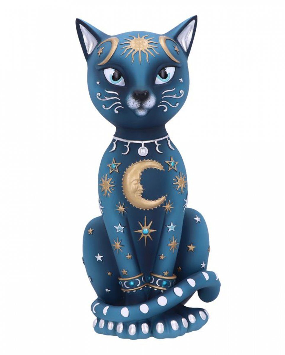 Dekofigur Spirituelle Katzenfigur mit Himmelszeichen 26 cm a