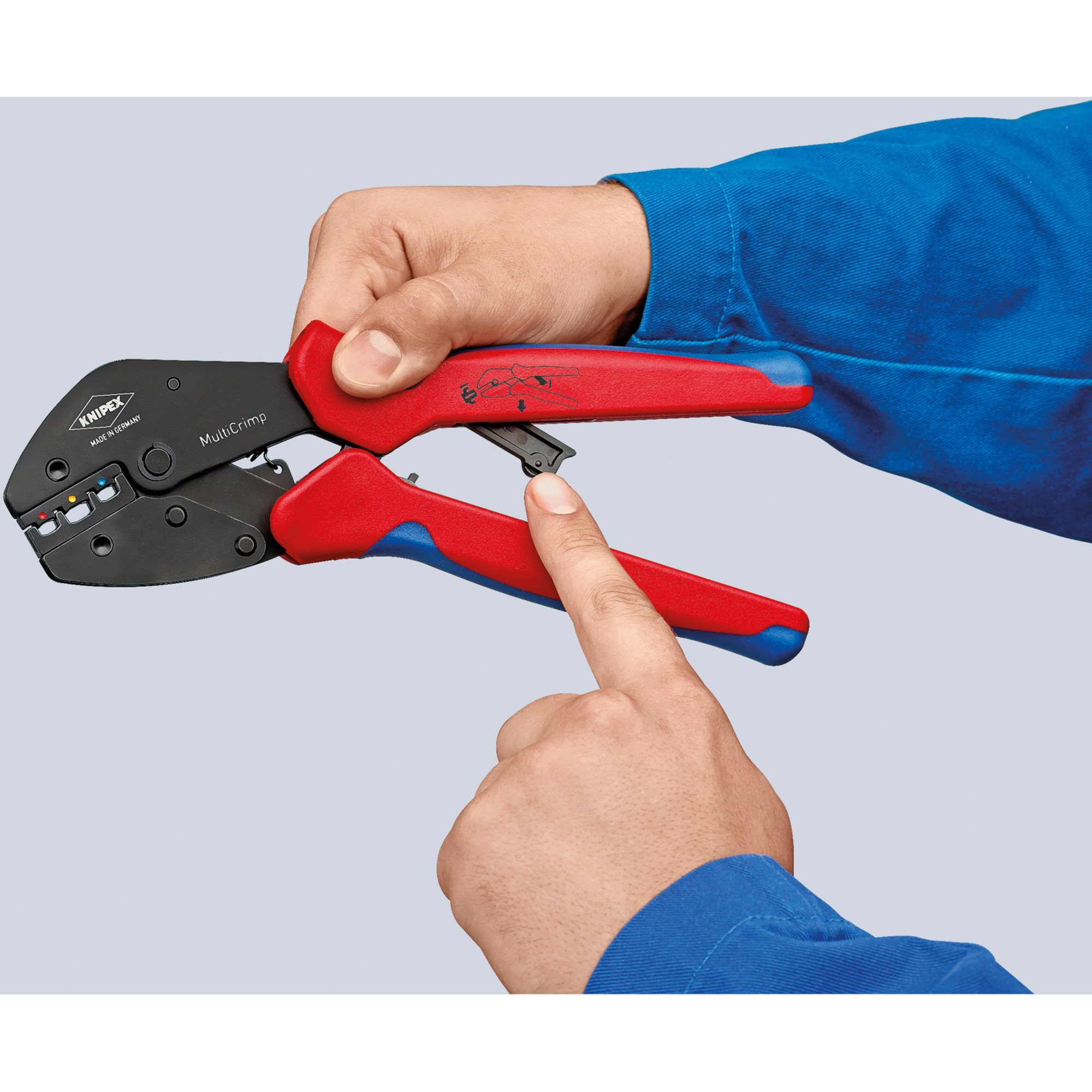Knipex Crimpzange KNIPEX MultiCrimp 97 33 02, mit Wechselmagazin