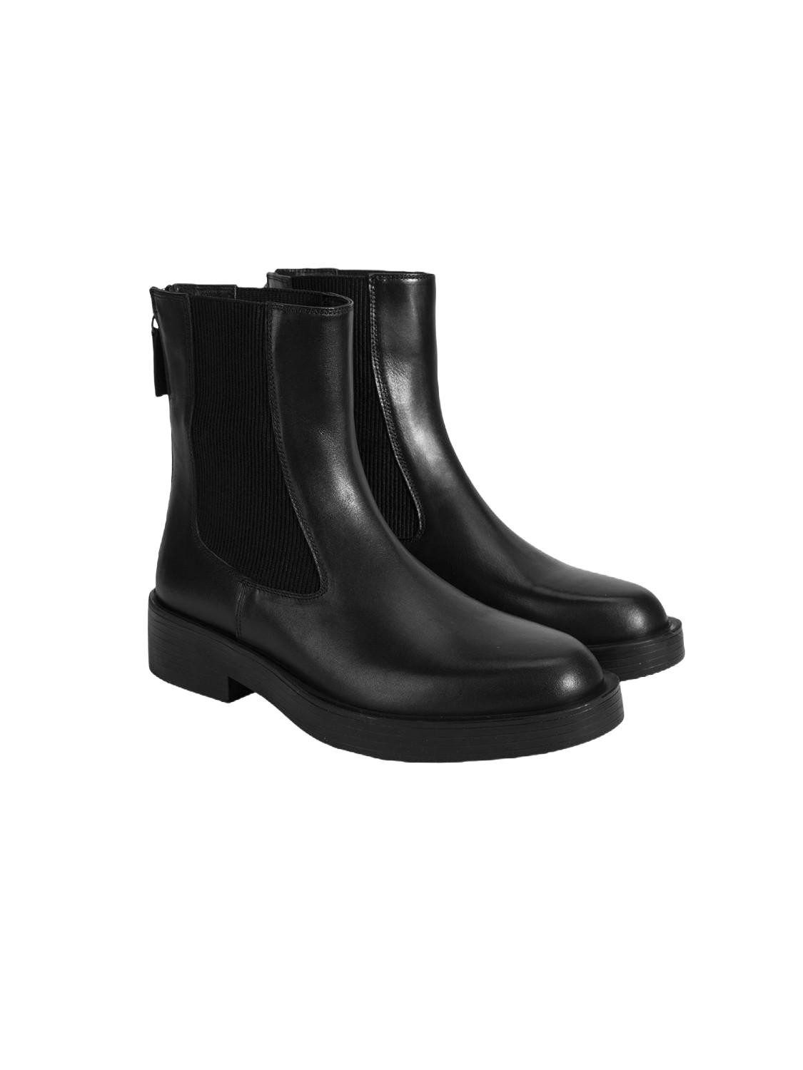 Desa Damen-Ankle-Boots – Quadratische Zehenpartie, elastische Schnürsenkel Stiefel