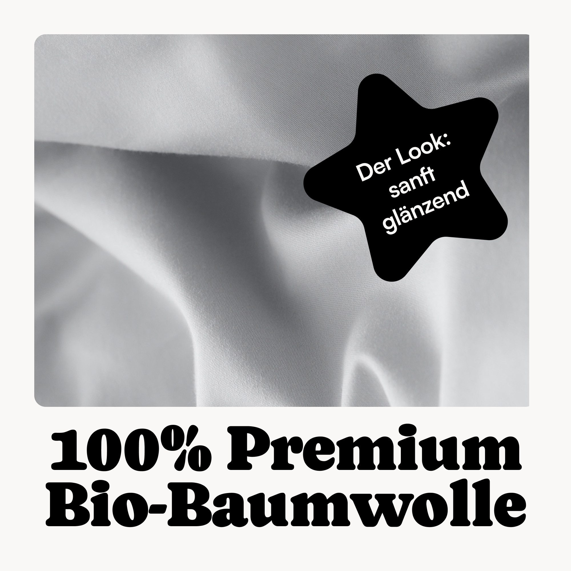 Seralino Kissenbezüge Mako Satin Kissenbezug (100% Bio Baumwolle) weich, hautfreundlich, (2 Stück), Fairtrade/ GOTS zertifizierte uni Kissenhülle mit Reißverschluss