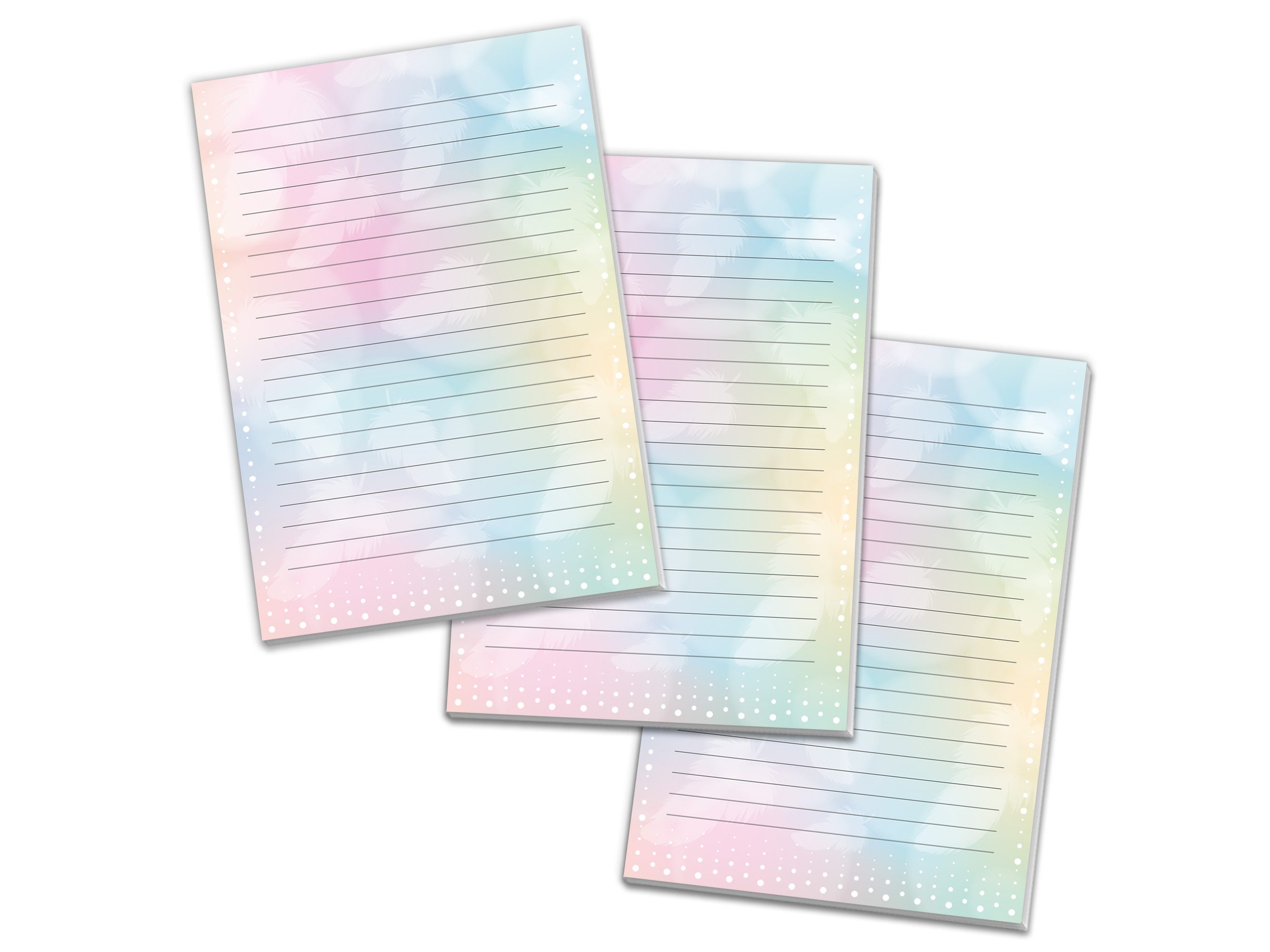 Briefpapier Set Briefblock A4 (mit Umschlägen) Notizblock Papier Feder Motivpapier