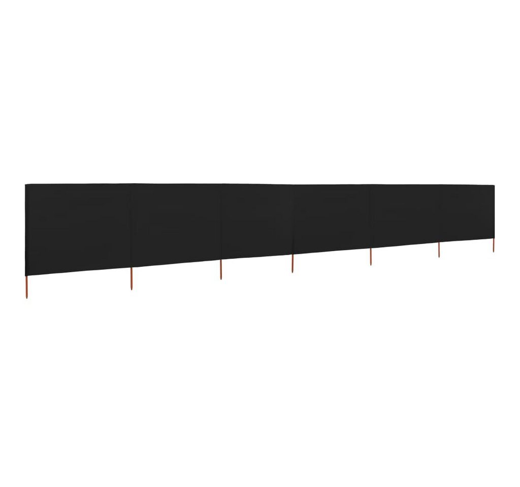 Thumbnail - furnicato Seitenmarkise 6-teiliges Windschutzgewebe 800 x 160 cm Schwarz (1-St)