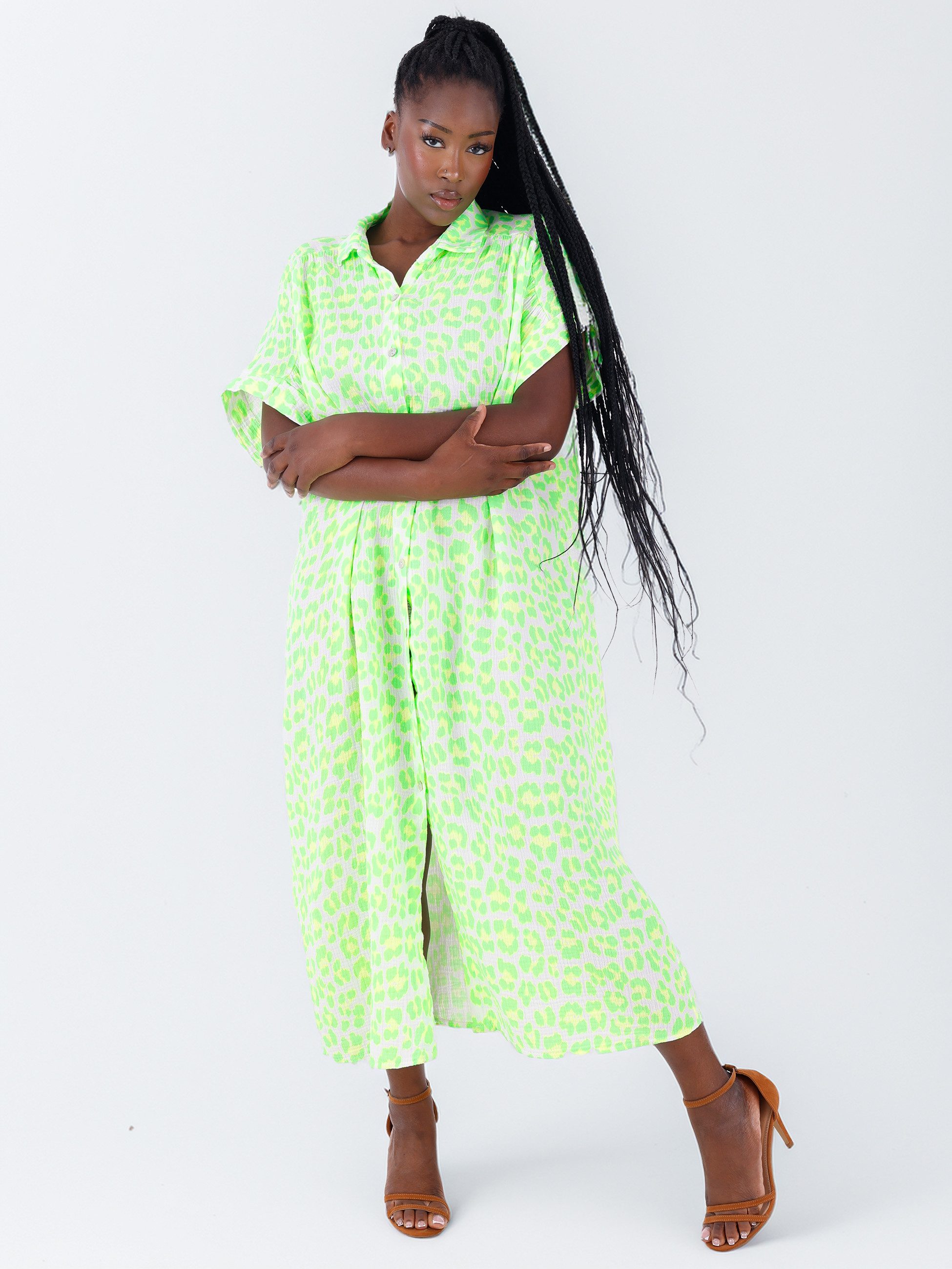 YC Fashion & Style Hemdblusenkleid Oversized Musselin Kleid im Hemdblusenst günstig online kaufen