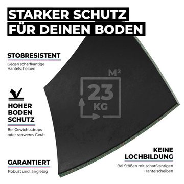 ATLETICA Bodenmatte, 2m2 Set, MaxProtect Bodenschutzmatte 20mm, Feingranulat Oberfläche