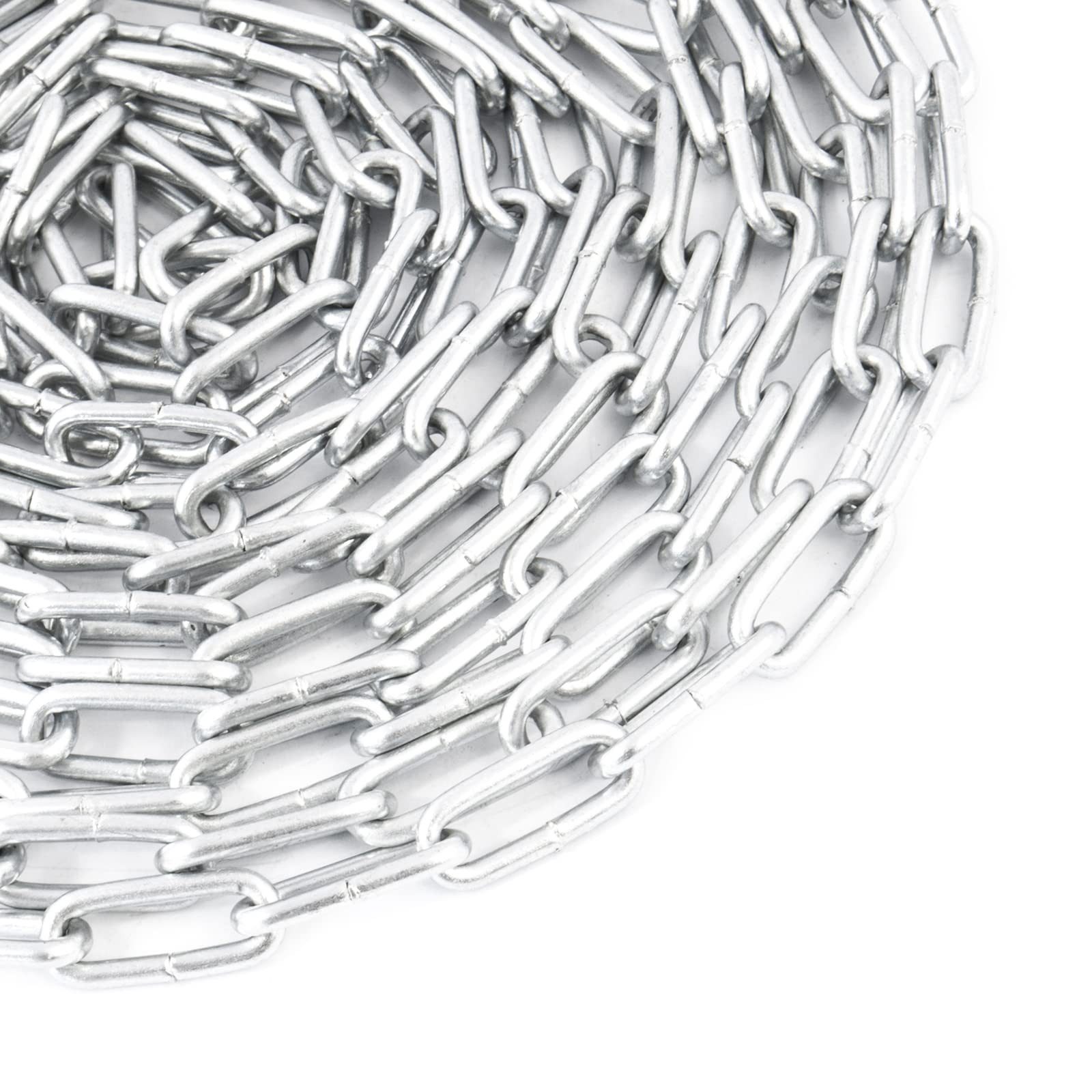 DQ-PP Stahlkette DQ-PP STAHLKETTE, 5m, 2-10mm, Kurzgliedrig C2, Rundstahlkette, Ø 2 mm, Absperrkette, Rundstahlkette, Eisenketten, Absperrketten, Zurrketten
