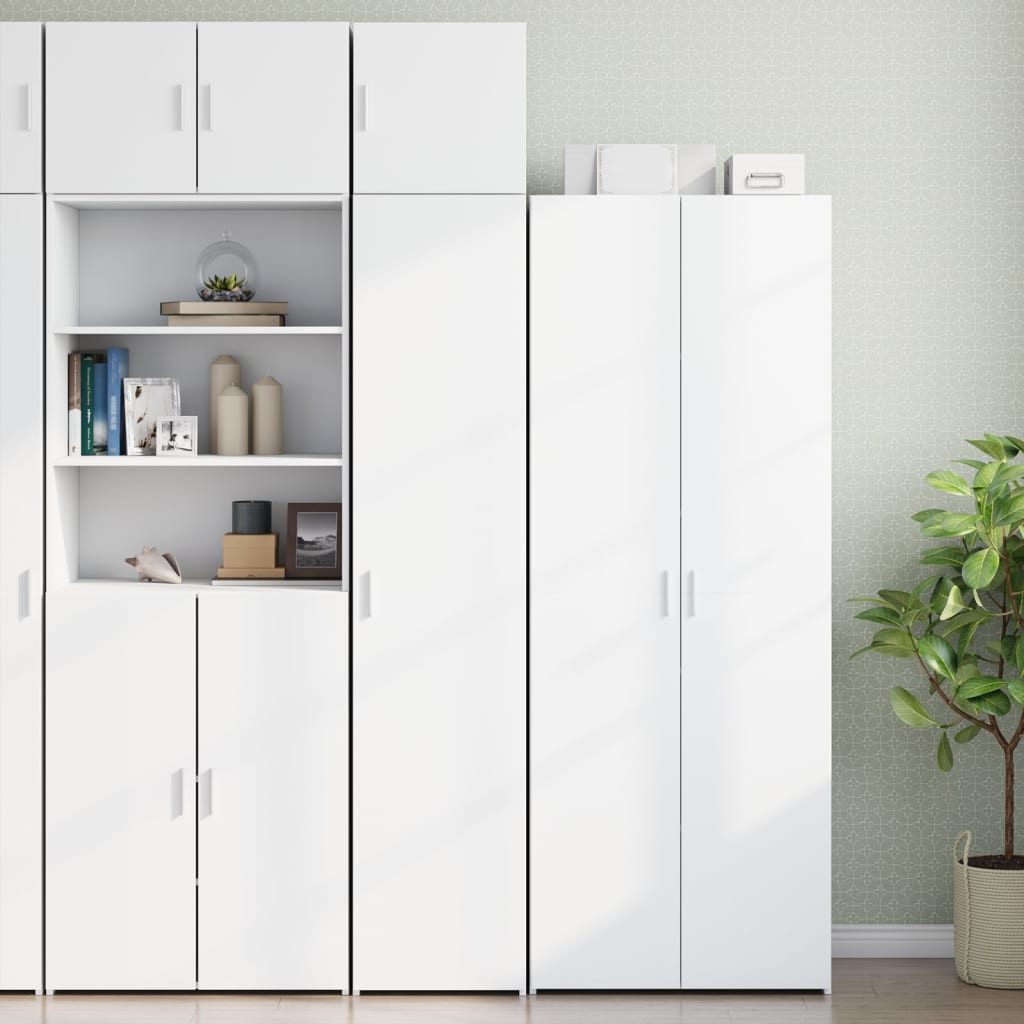 vidaXL Sideboard Hochschrank Schmal Weiß 40x42,5x225 cm Holzwerkstoff (1 St)