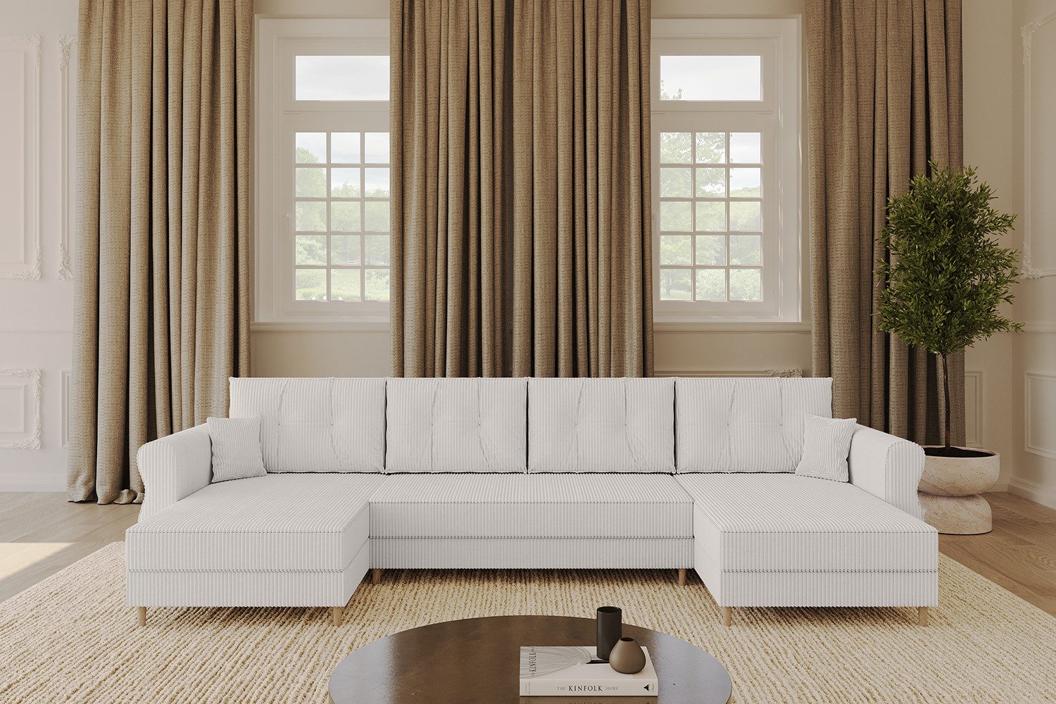ALTDECOR Wohnlandschaft APOL-U, Couch mit Schlaffunktion, günstig online kaufen