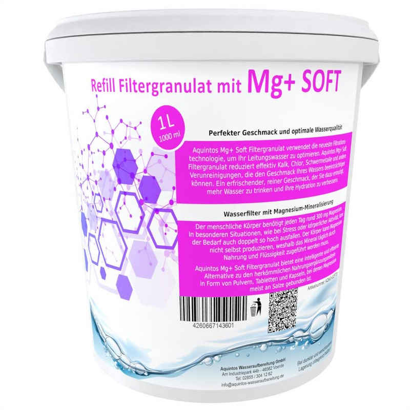 Aquintos Wasseraufbereitung Kalk- und Wasserfilter ReFill Filtergranulat mit Mg+ Ersatz für BWT Magnesium Mineralized, Ersatz für BWT Magnesium Mineralized