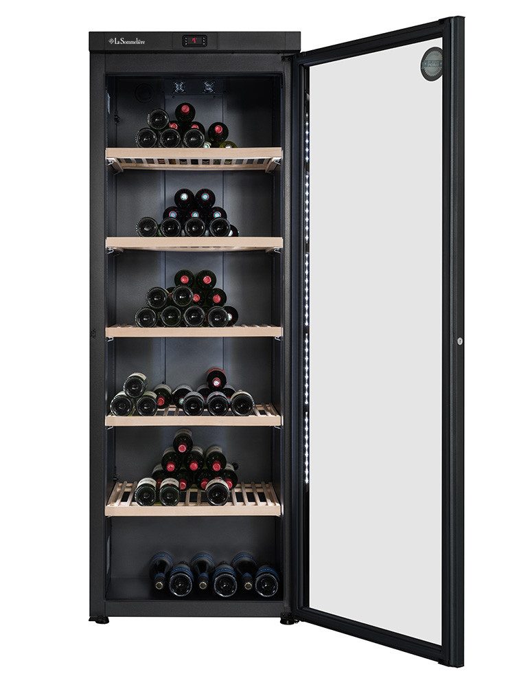 La Sommelière Weinkühlschrank VIP330VBLACK, für 329 Standardflaschen á 0,75l,Multi-Zonen-Schrank, ideal für die Lagerung von Wein