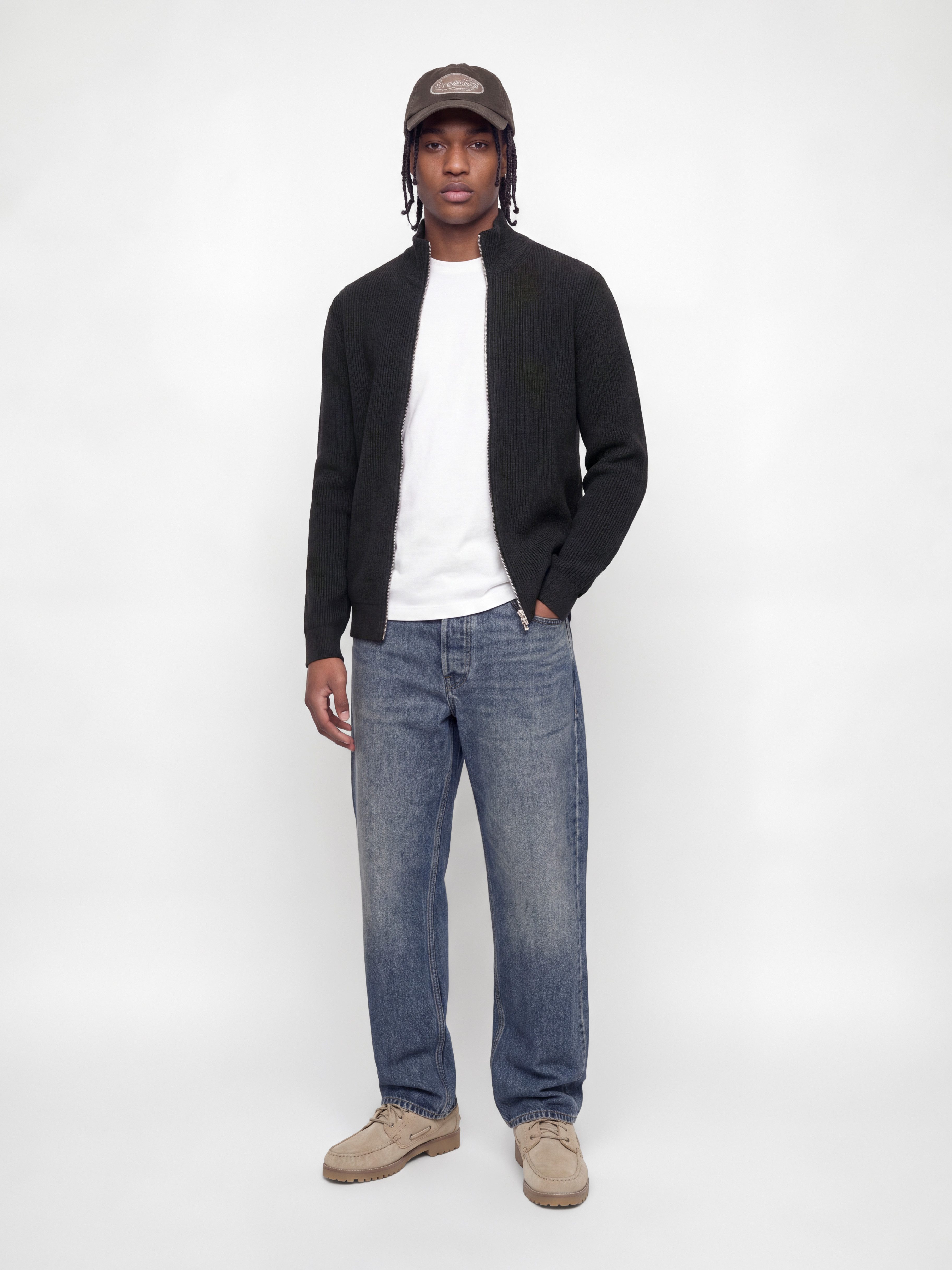Jack & Jones Strickjacke JJEPERFECT RIB KNIT FULL ZIP CARDIGAN SN Baumwollmischung, mit Reißverschluss – Bild 3 von 5