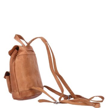 The Skandinavian Brand Rucksack The Skandinavian Brand Damen Leder Rucksack Mini cognac (Stück, Stück)