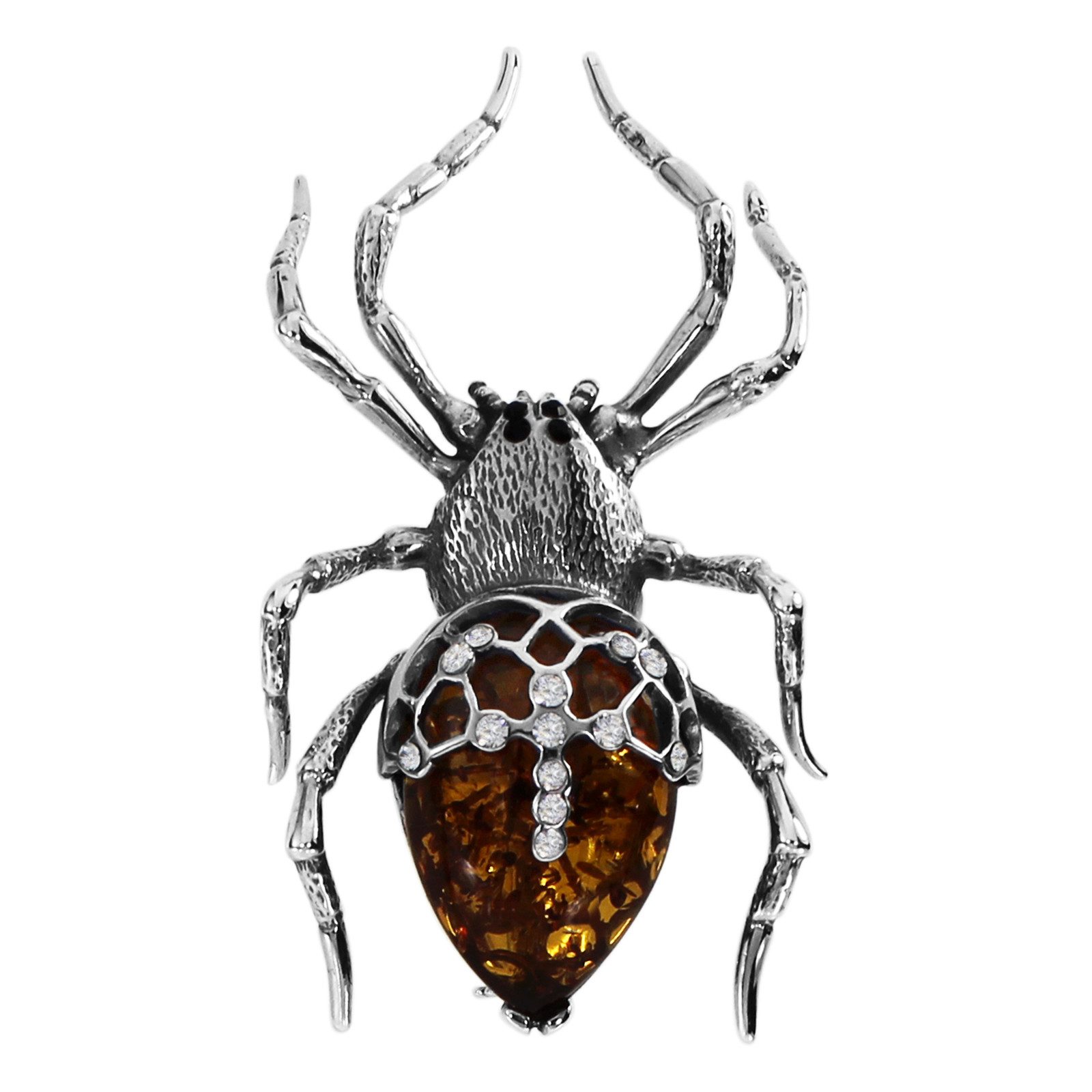 Brosche Ostsee-Schmuck Brosche Spinne Brosche Spinne