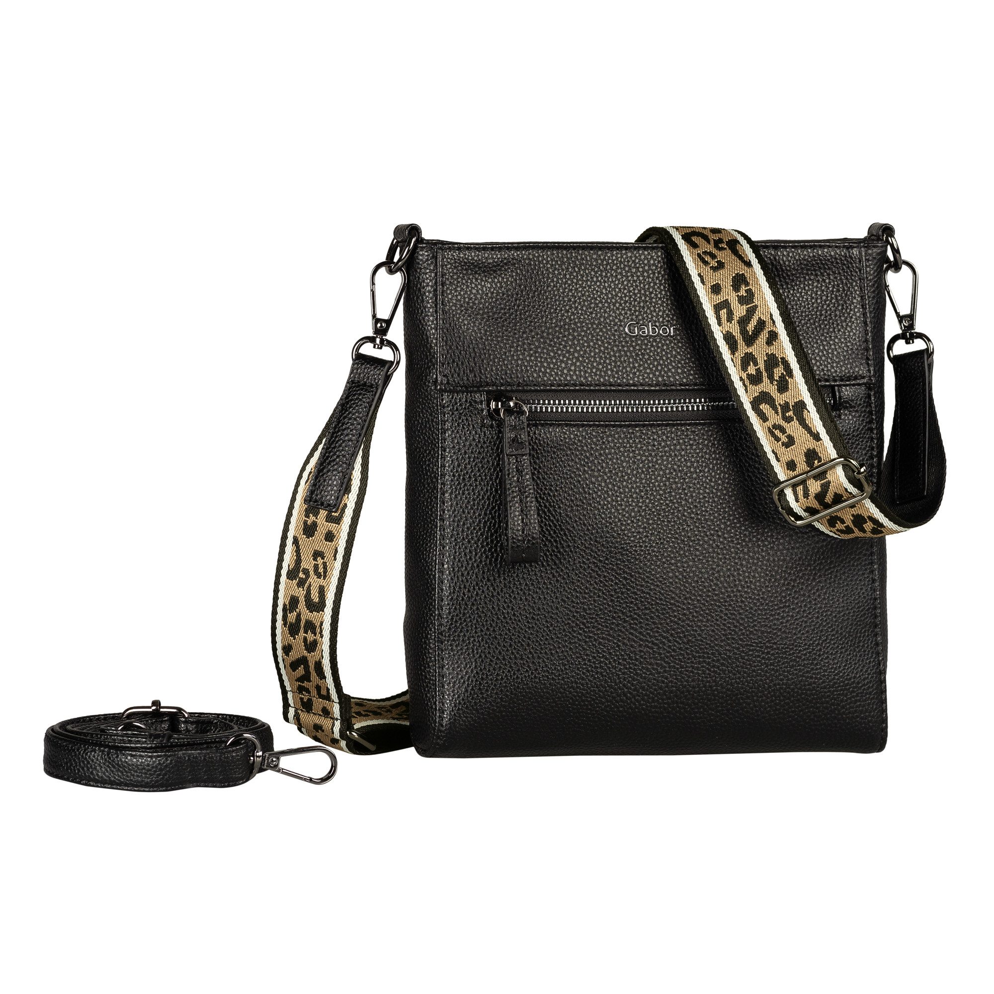 Gabor Umhängetasche Silena (Set, 2 Teile), Damen Schultertasche mit hochwertig gewebtem Gurtband