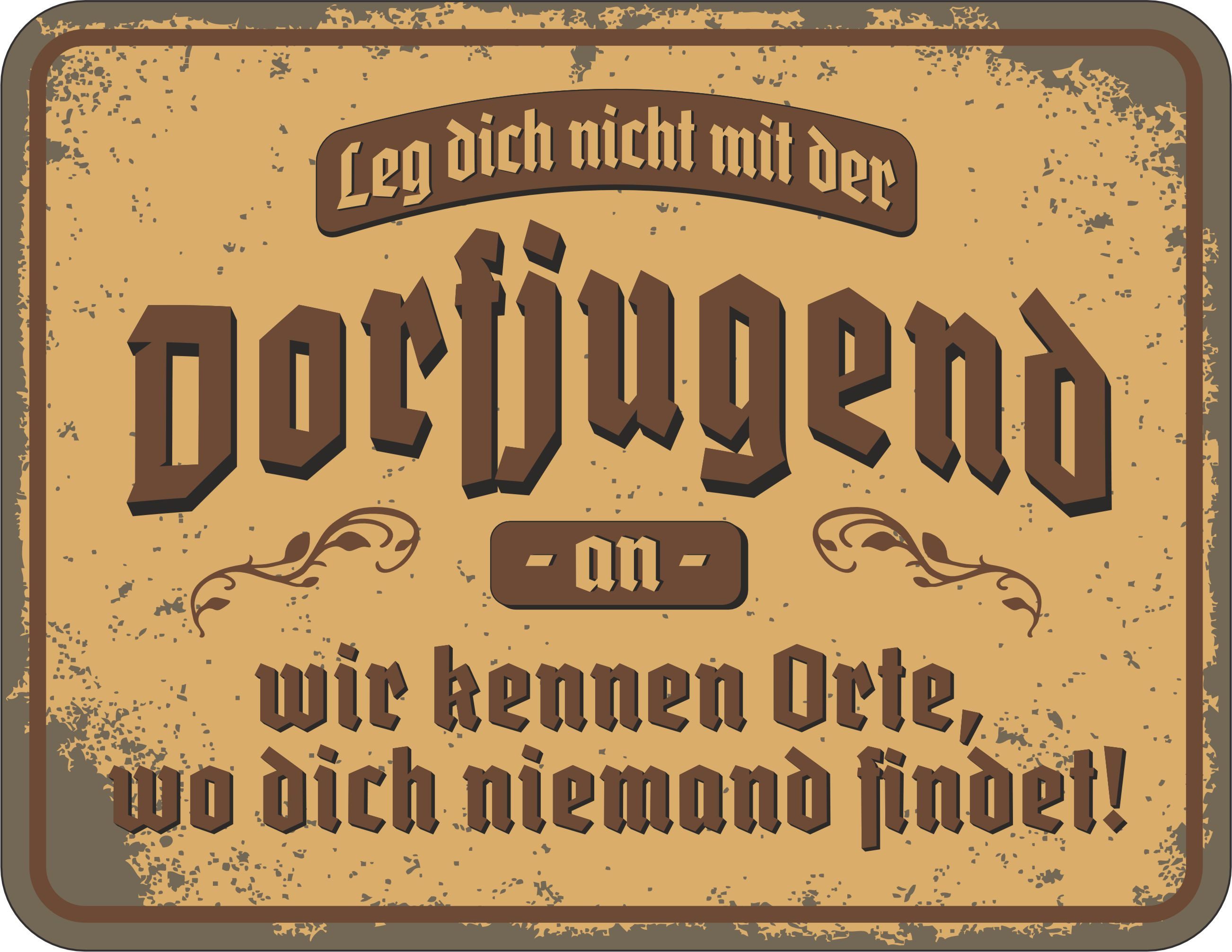 Metallschild Bedrucktes Blechschild - Dorfjugend