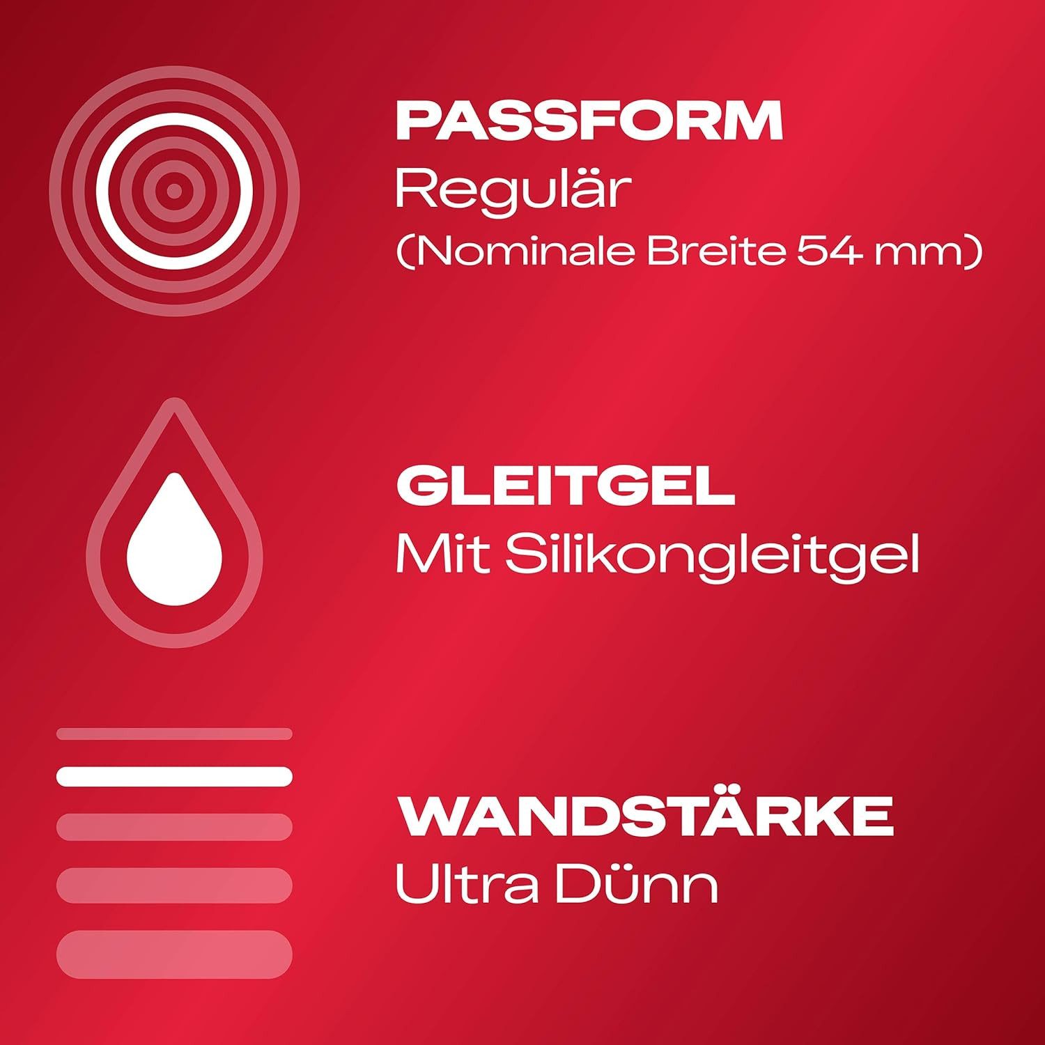 durex Kondome Gefühlsecht Ultra, 30 St., mit Silikongleitgel, Extra dünne Spitze