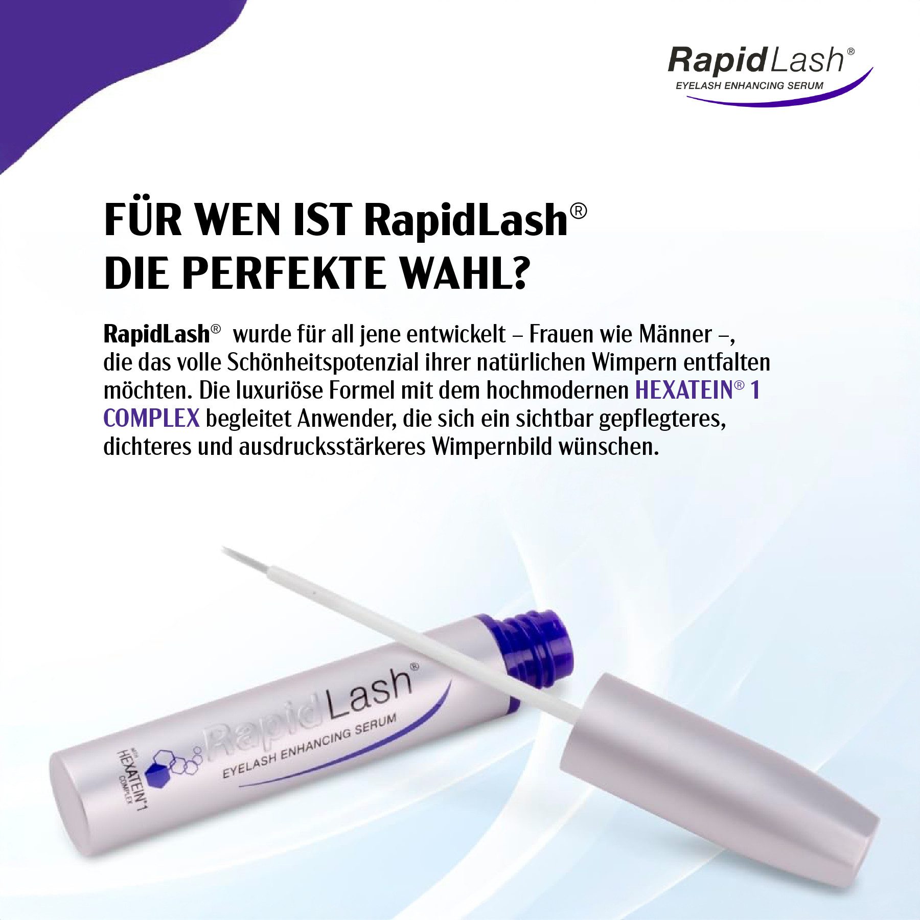 P-Beauty Cosmetic Accessories Wimpernserum Rapid/Lash Eyelash Serum zur Wimpernverlängerung 3ml, 1-tlg., Wimpernserum, Wimpernpflege, Rapid Serum – Bild 4 von 5