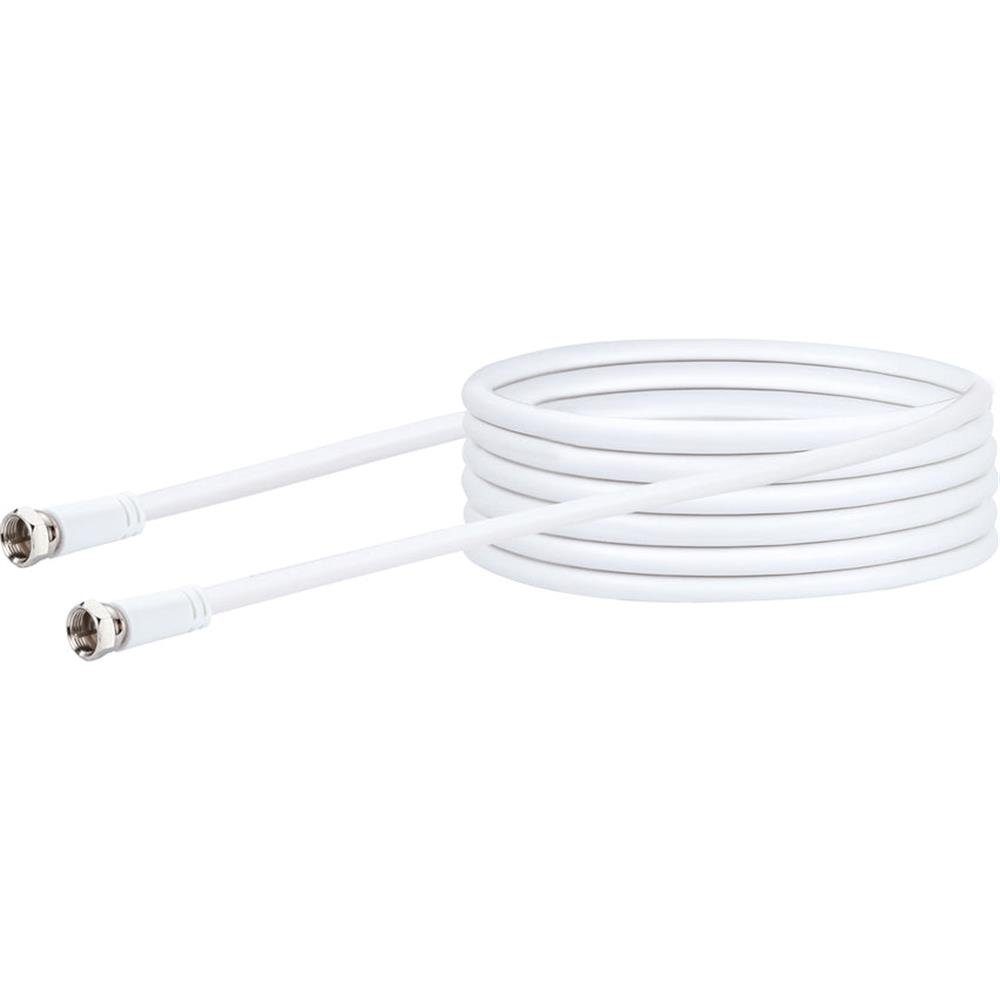 Schwaiger KVCHQ75532 SAT-Kabel, SAT Anschlusskabel, 90 dB, 7,5m, weiß, Koaxialkabel, F-Stecker