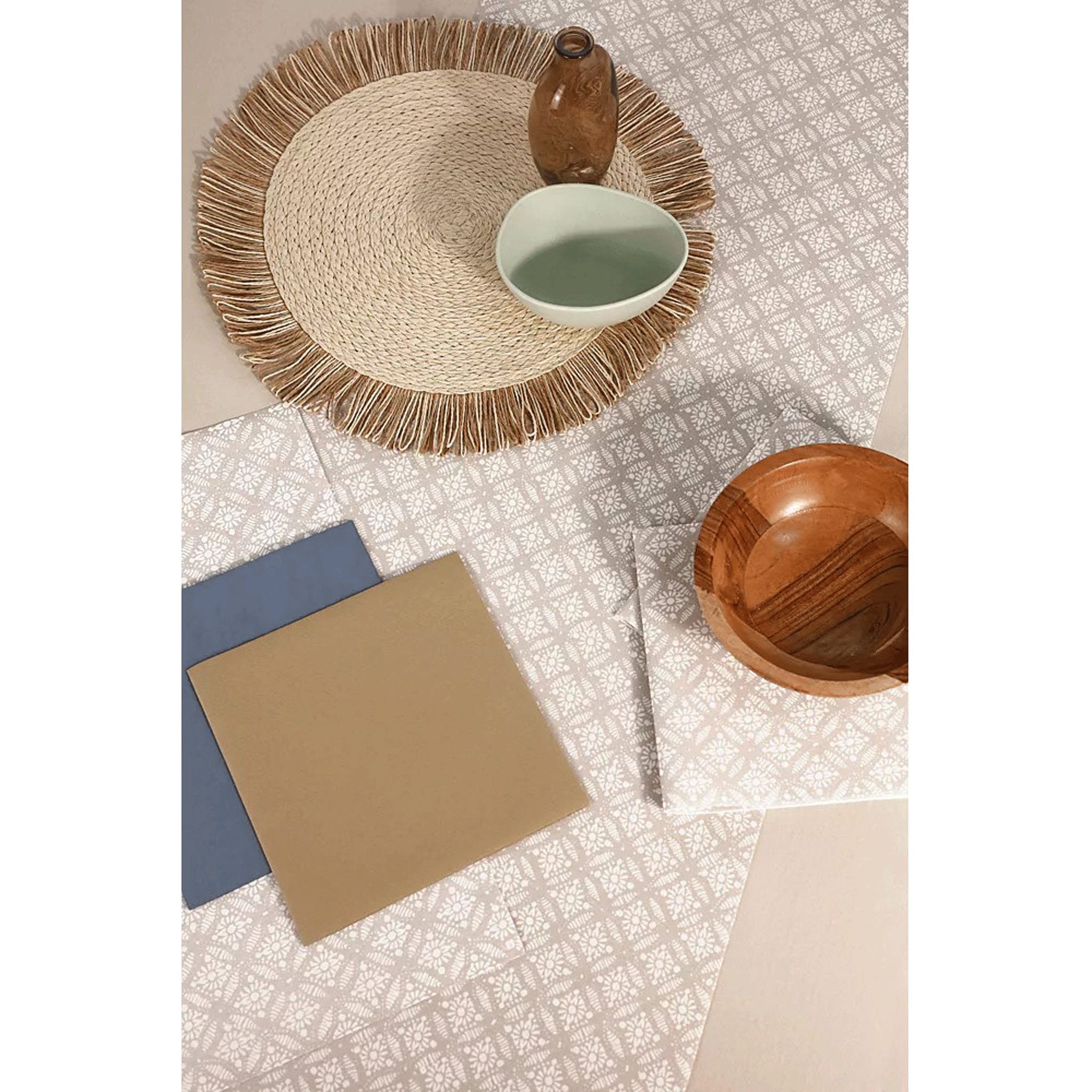 AVA Papierserviette, Servietten stoffähnlich 40x40cm mit orientalischem Muster Taupe
