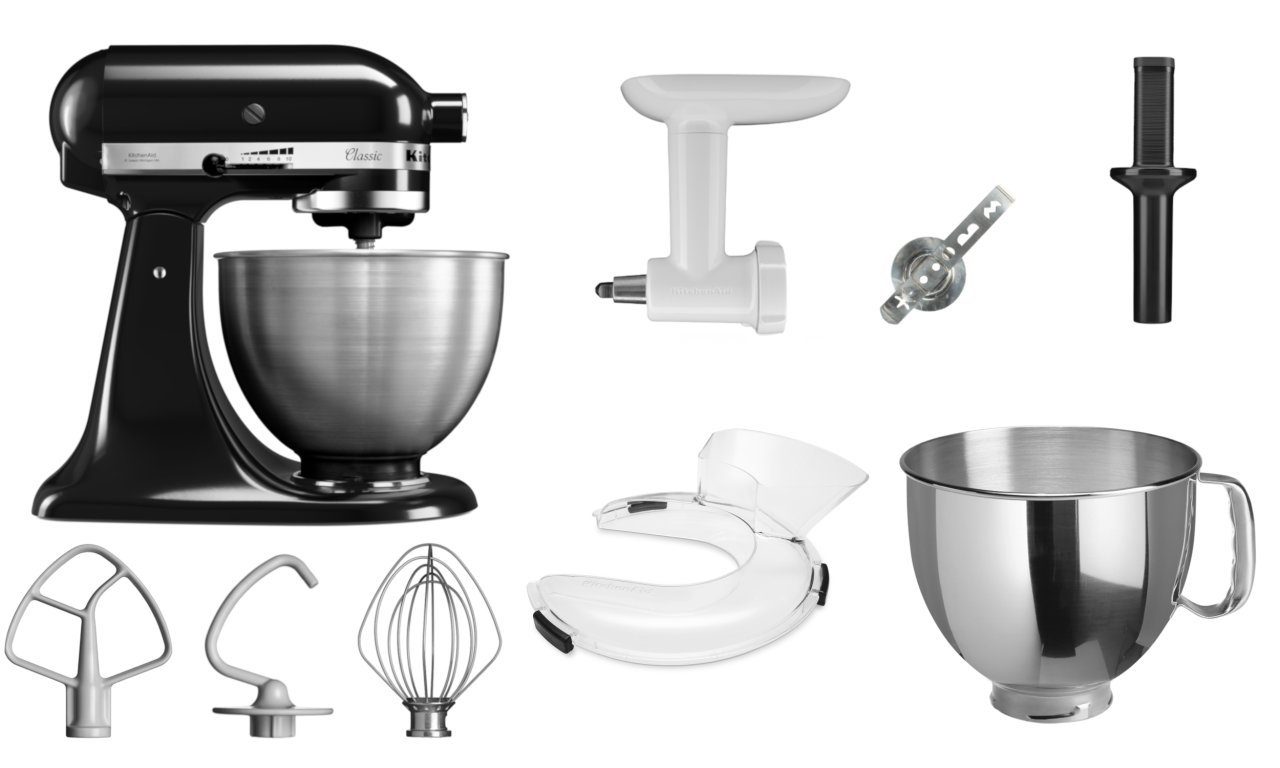 KitchenAid Küchenmaschine KitchenAid 4,3 L 5K45SS Classic Küchenmaschine Set 4
