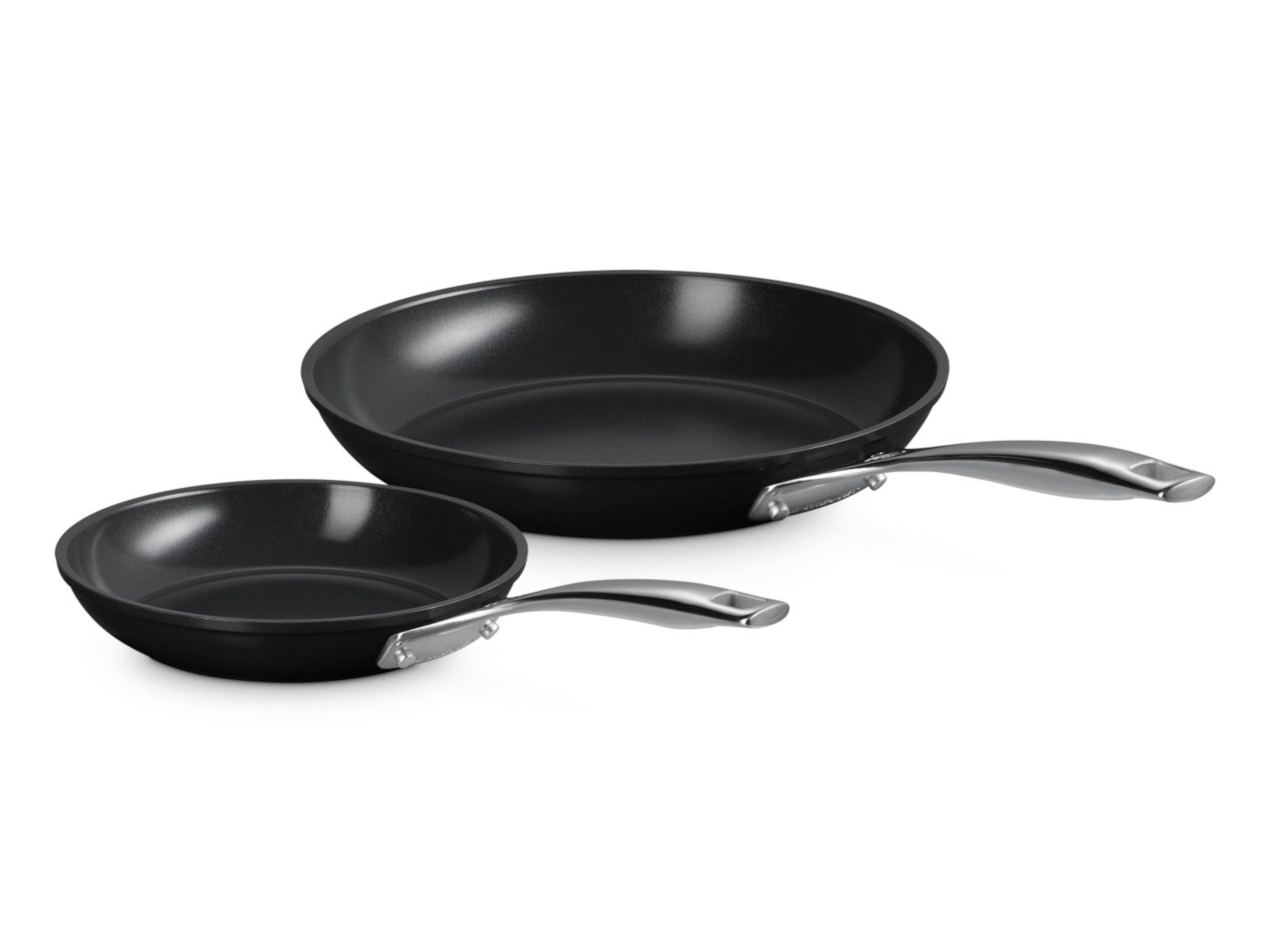 LE CREUSET Geschirr-Set Essential Pfannenset Keramik-Antihaft 2tlg, Geschmiedetes Aluminium (harteloxiert)