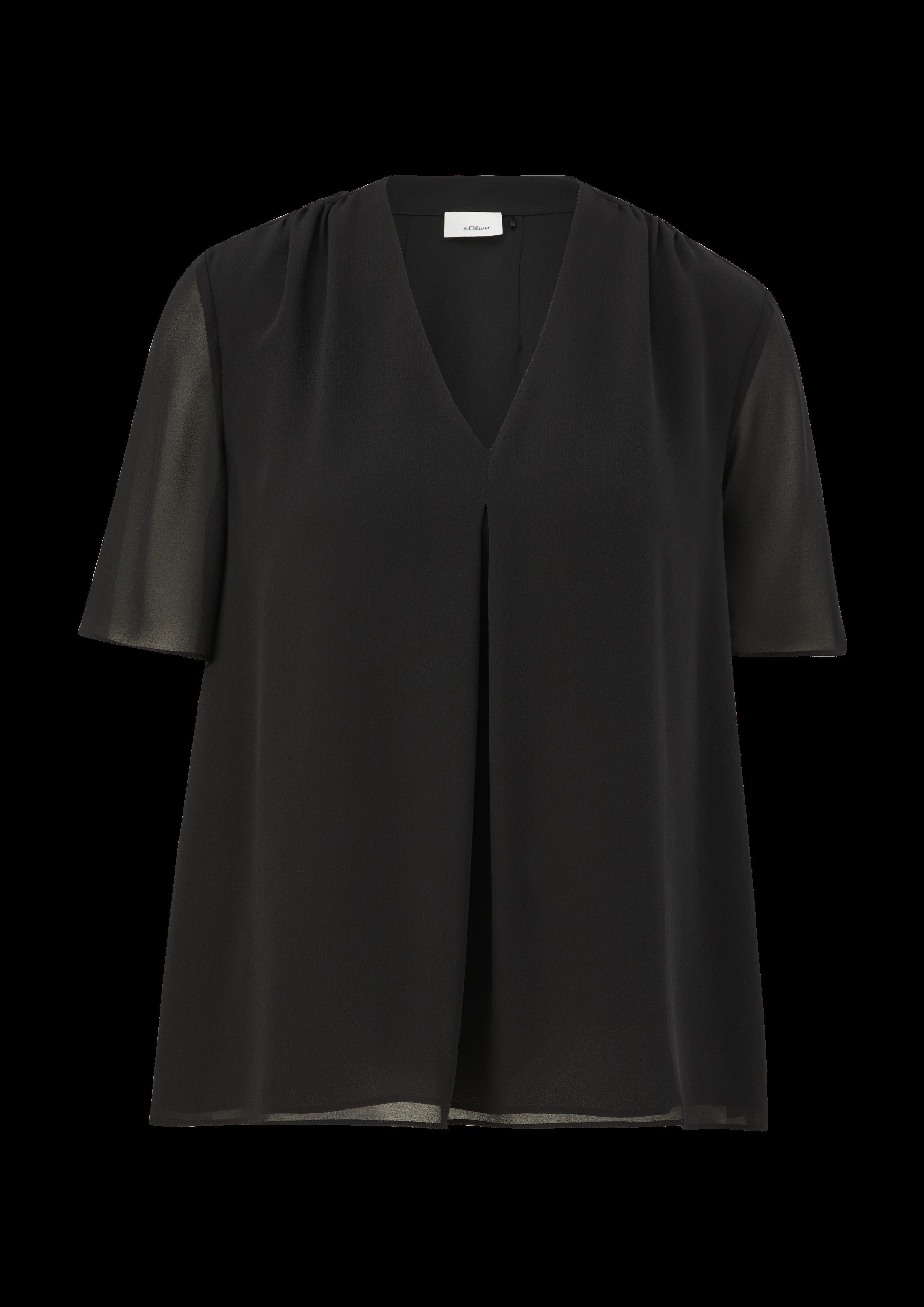s.Oliver BLACK LABEL Shirtbluse mit eingelegter Falte vorne