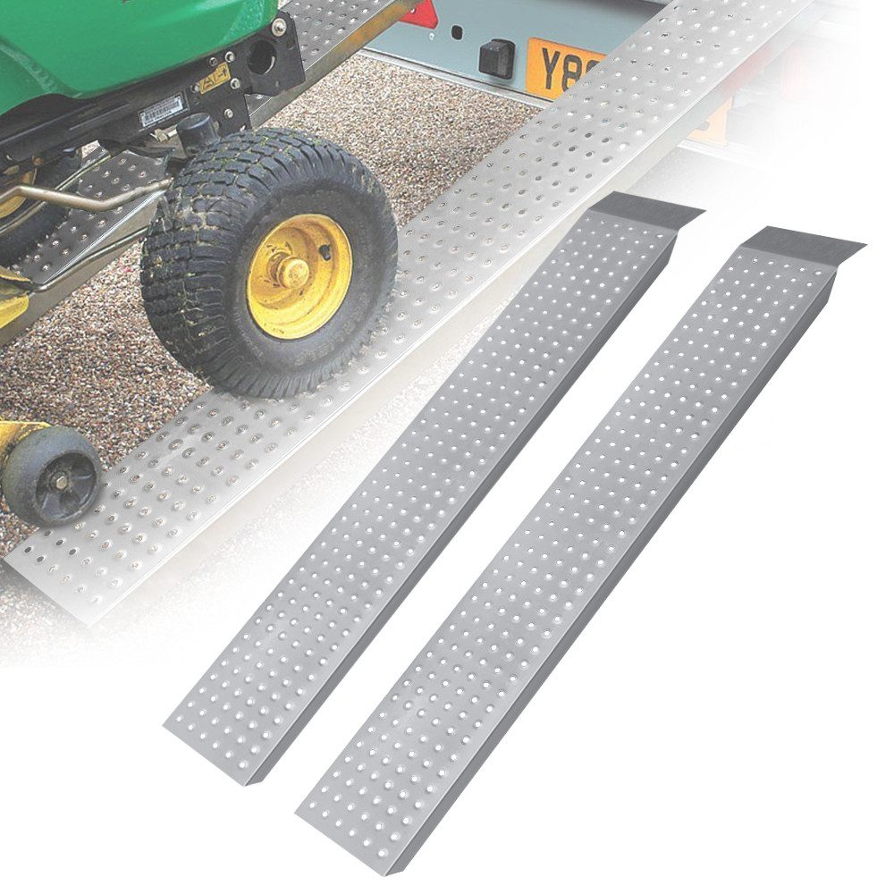 FIVMEN Auffahrrampe Laderampe Verladerampe 2 x Rollstuhlrampe Stahl Motorradrampe Rampe (135cm / 160cm), für PKW, Anhänger, Treppe, Fahrrad Max 400 kg