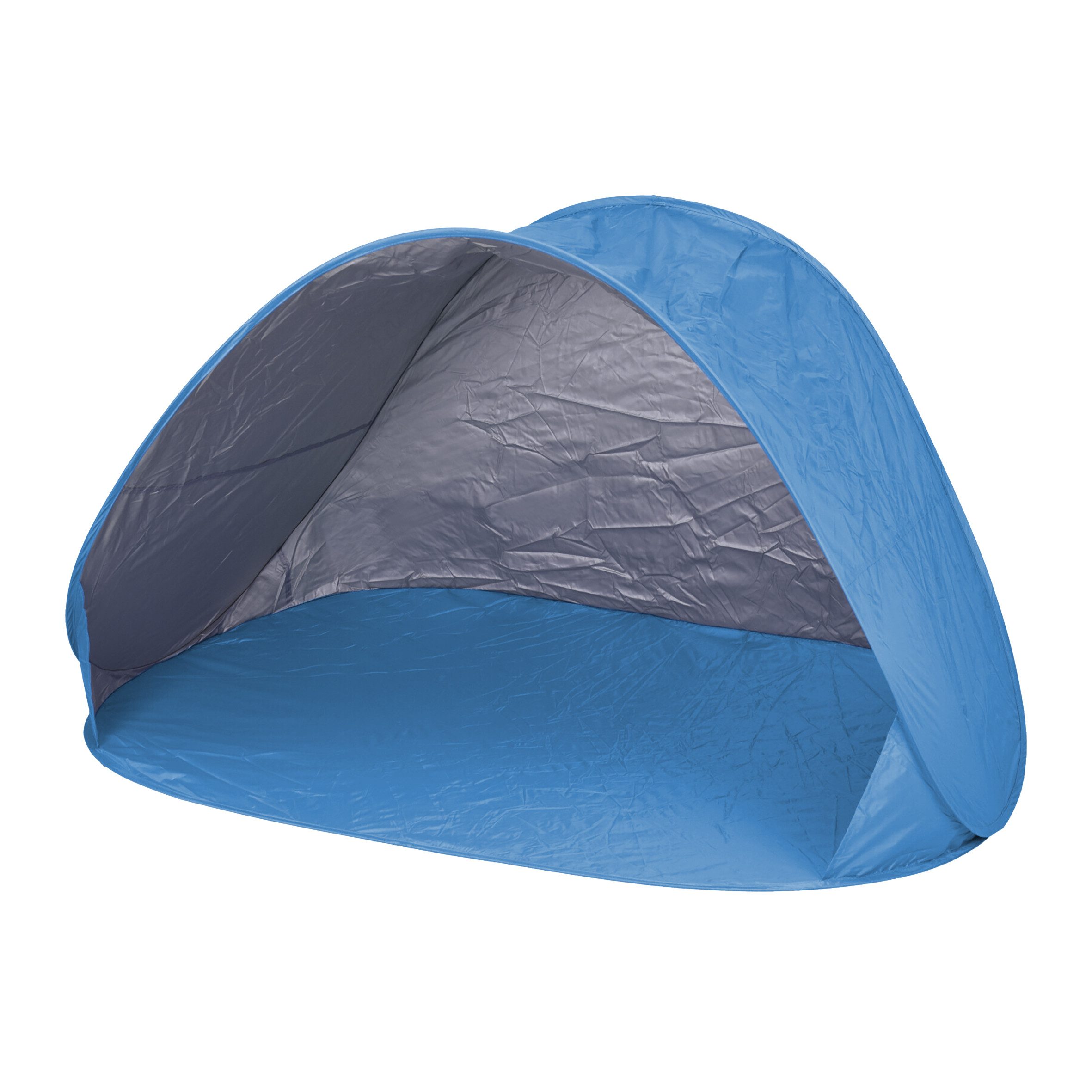 Strandmuschel Pop Up Strandmuschel blau mit Tragetasche - 145 x 100 cm