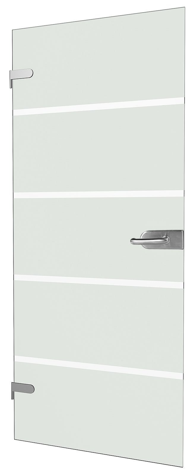 inova wohnen Zimmertür 83,4 x 197,2 cm Blockstreifen satiniert Glastür (Kom günstig online kaufen