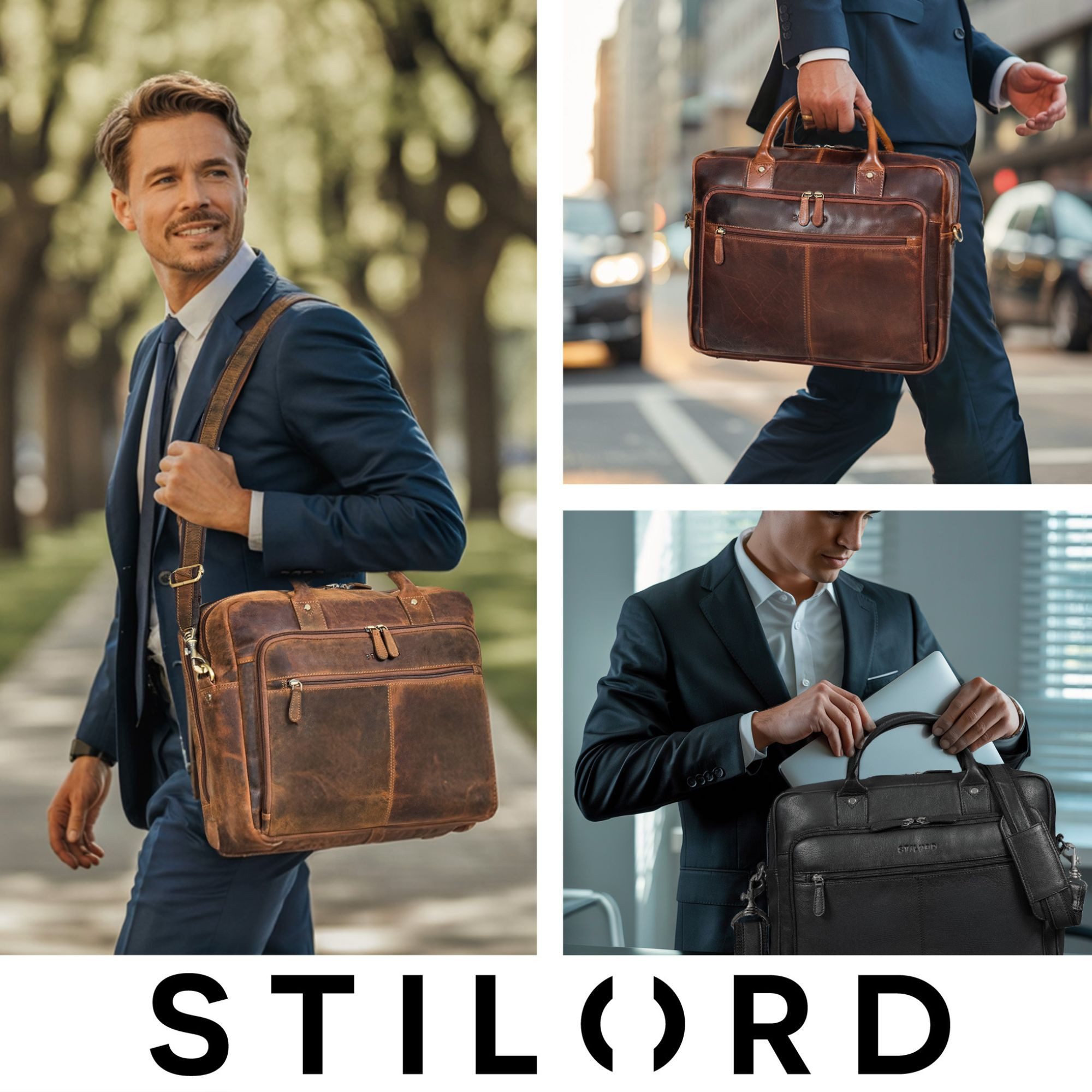 STILORD Aktentasche "Jerome" Echtleder Aktentasche Herren mit 16 Zoll Lapto günstig online kaufen