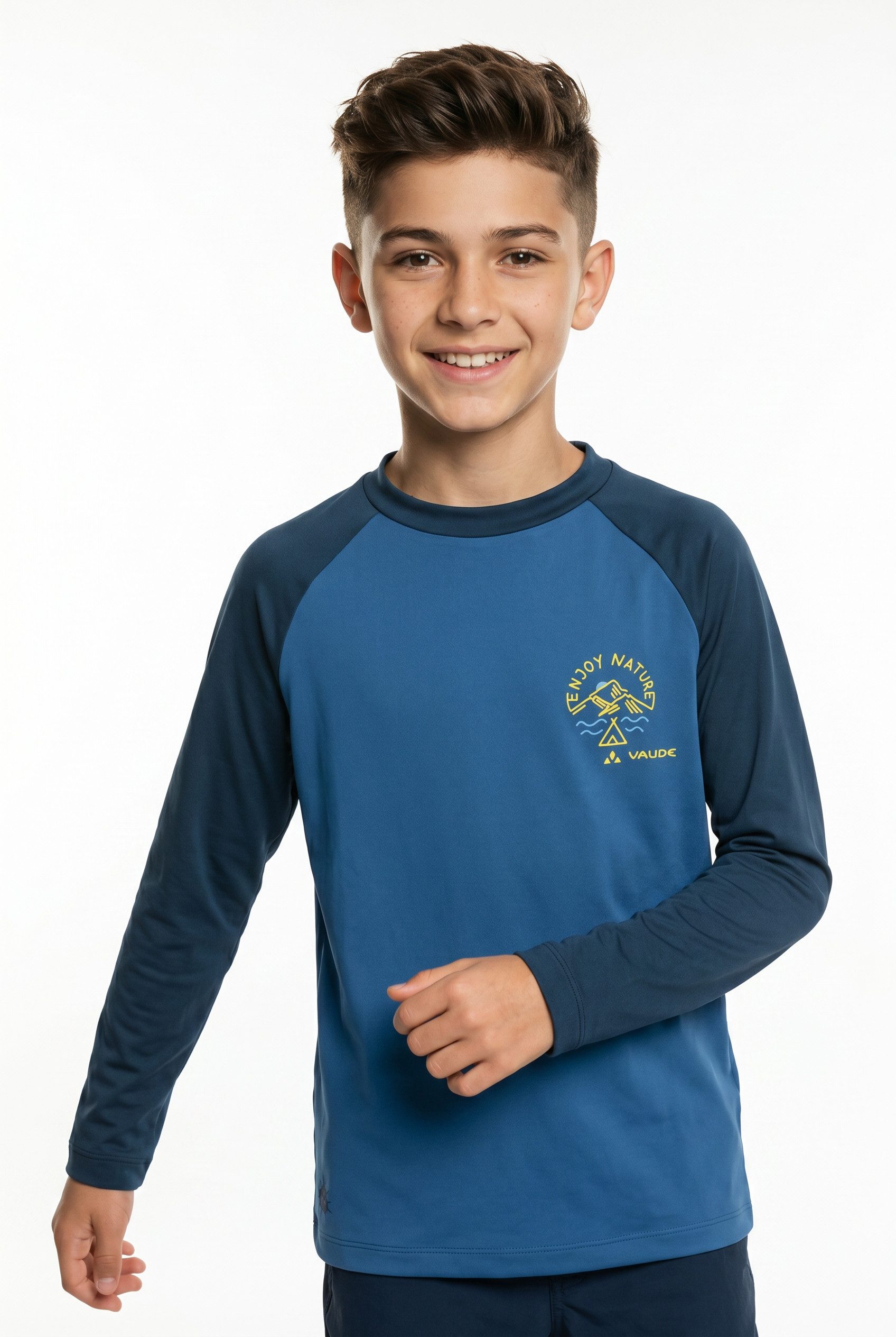 VAUDE Langarmshirt Kids Solaro LS T-Shirt III für Kinder, Langarm, hoher UV-Schutz, elastisches Material