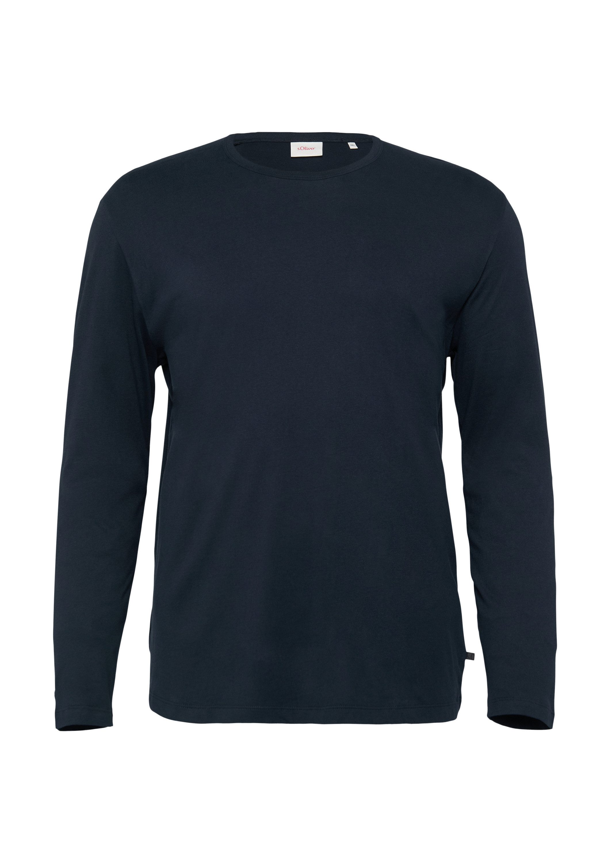 s.Oliver Langarmshirt T-Shirt Softes Langarmshirt aus Baumwolljersey