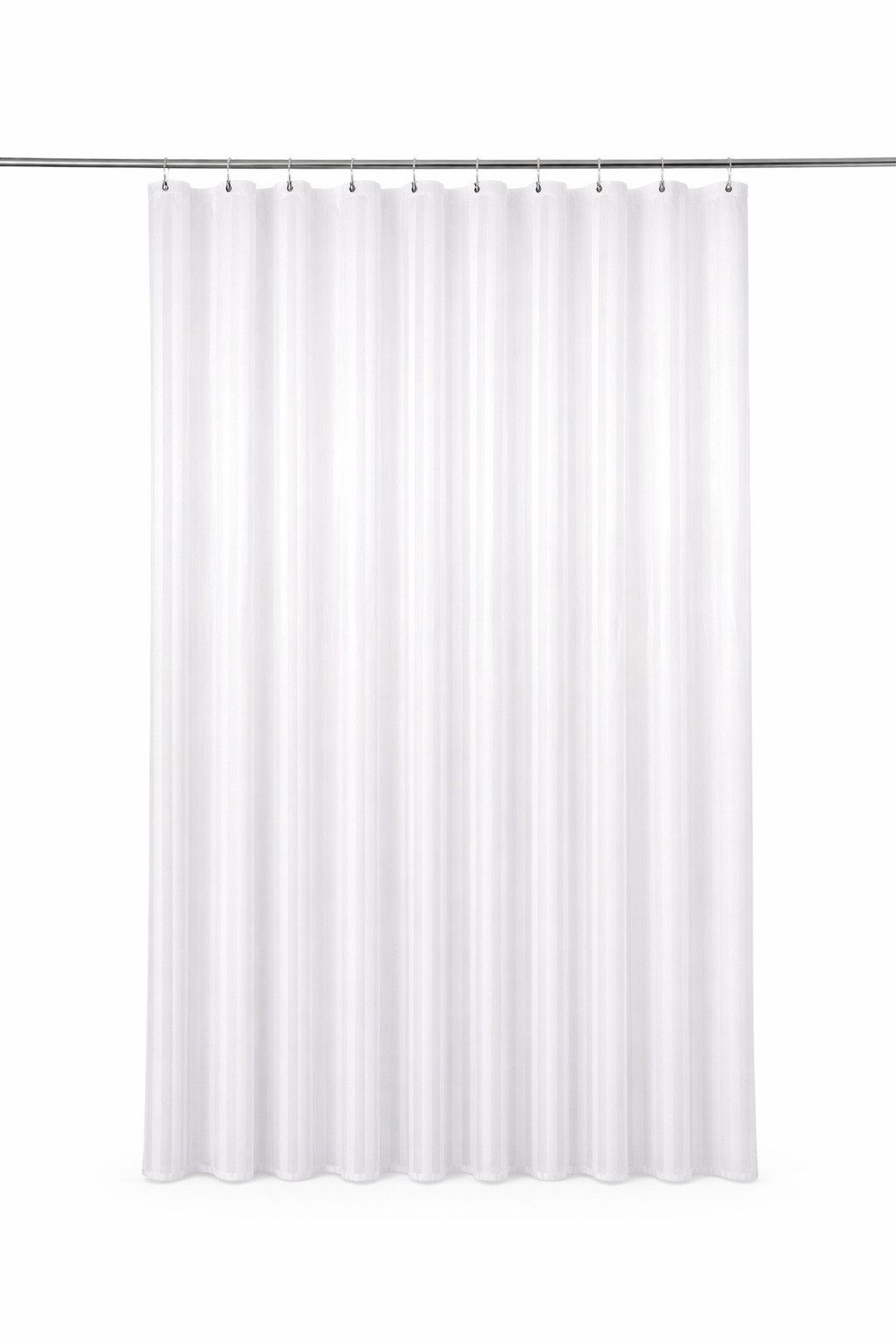 Clever-Kauf-24 Duschvorhang Textil-Duschvorhang Hilton weiß BxH 180x200cm, Breite 180 cm (1-tlg)