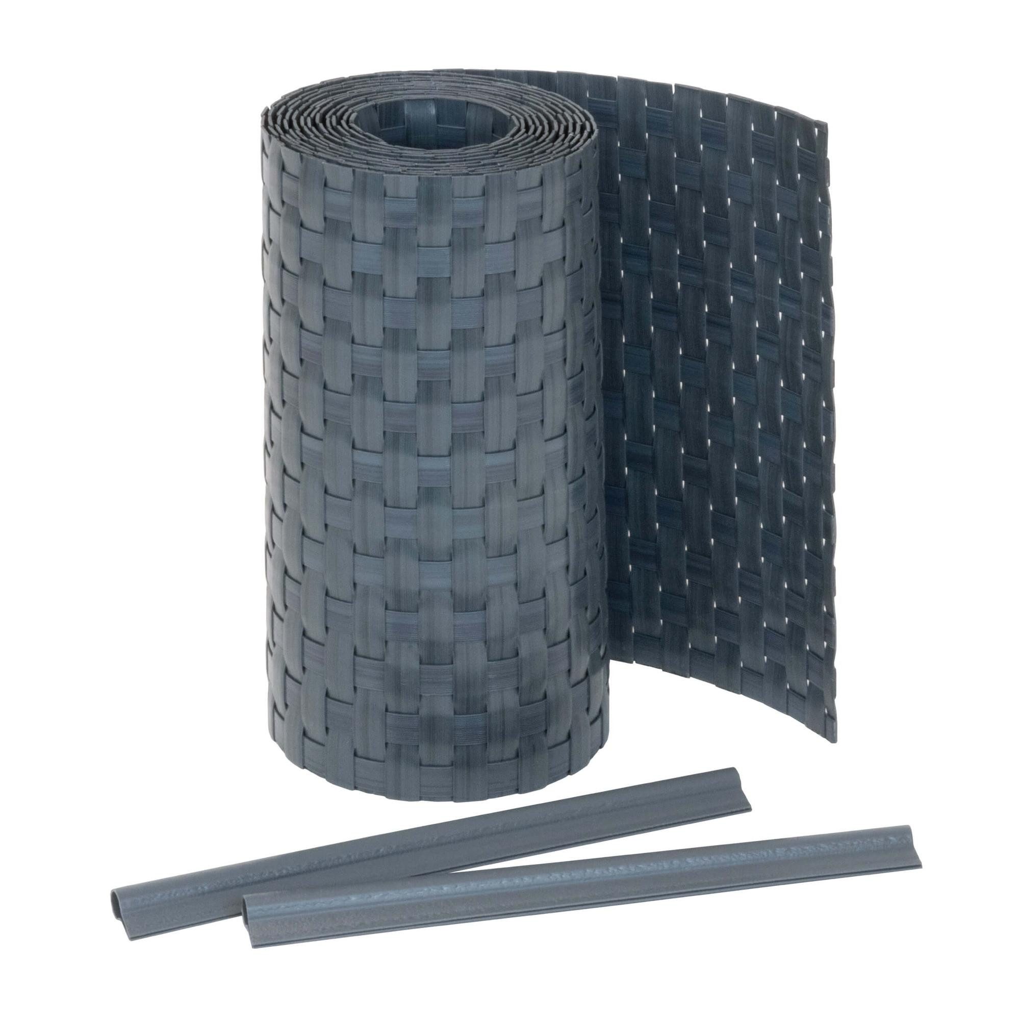 Jardinion Sichtschutzstreifen, (Sichtschutzstreifen, Doppelstabmattenzaun Sichtschutz, 1-St), aus Polyrattan, Wetterfest, inkl. Befestigungsmaterial