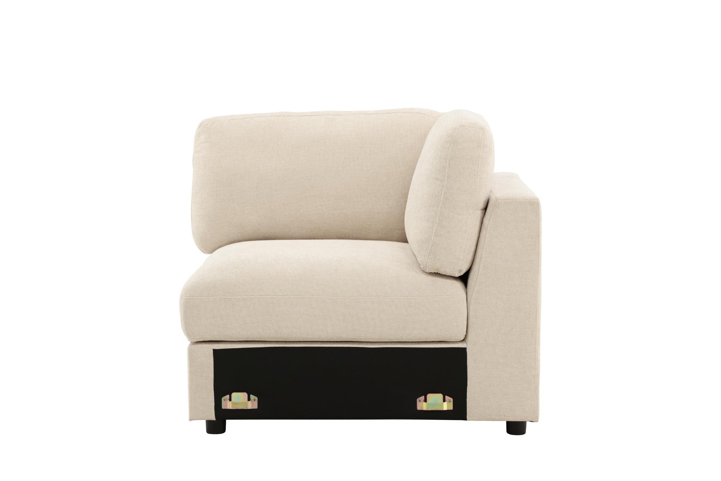 Venture Home Sofa Salerno Sofamodul Ecke rechts/links beige., 1 Teile