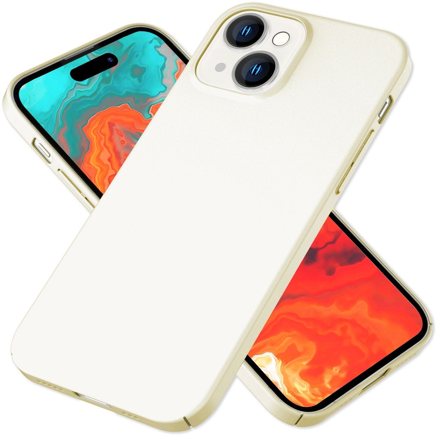 Nalia Smartphone-Hülle Apple iPhone 15 15,5 cm (6,1 Zoll), Ultra Dünne Hülle / Matt Hardcase / 0,5mm Slim-Fit / Anti-Fingerprint